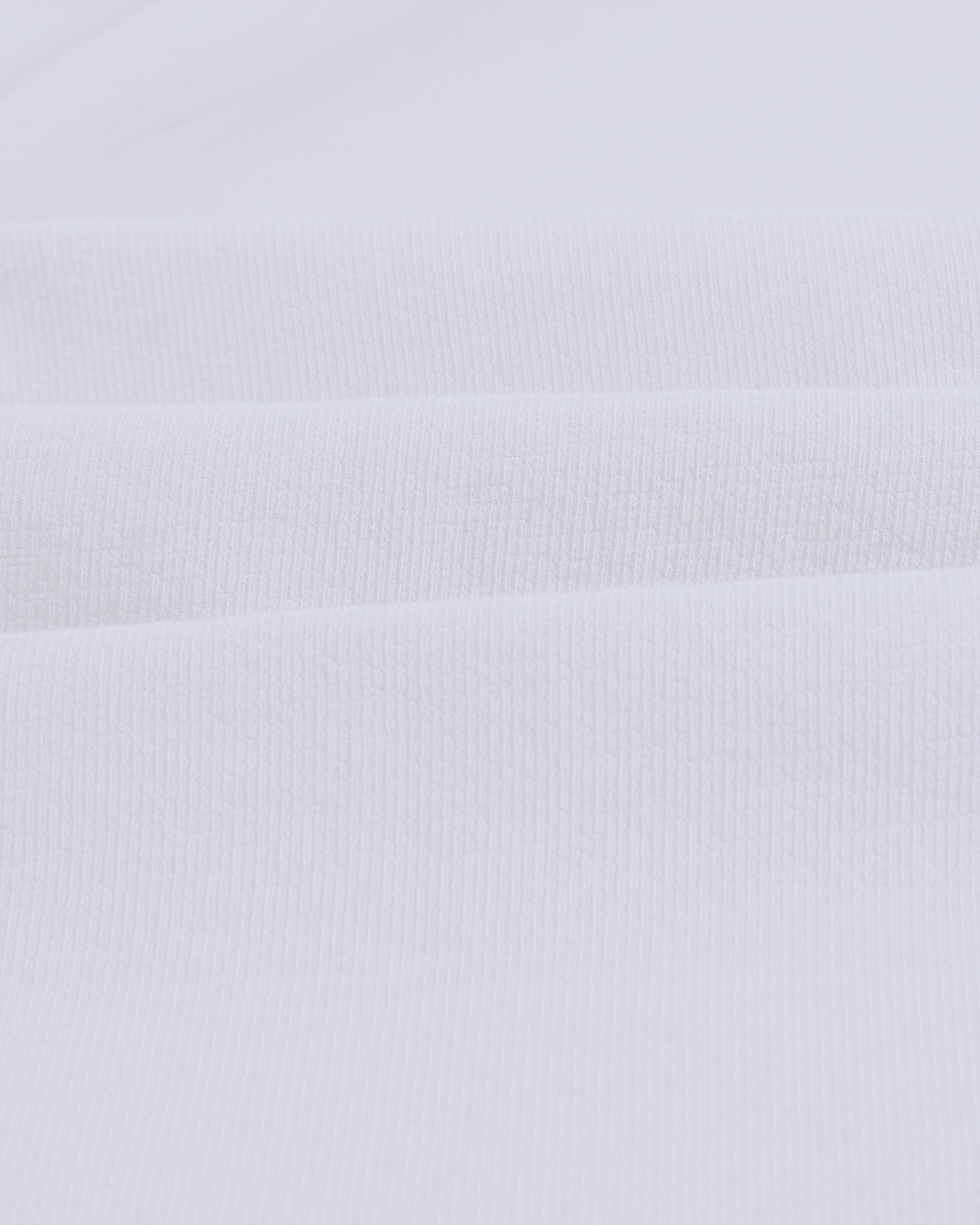 Dean - White Textured Organic Cotton T-Shirt