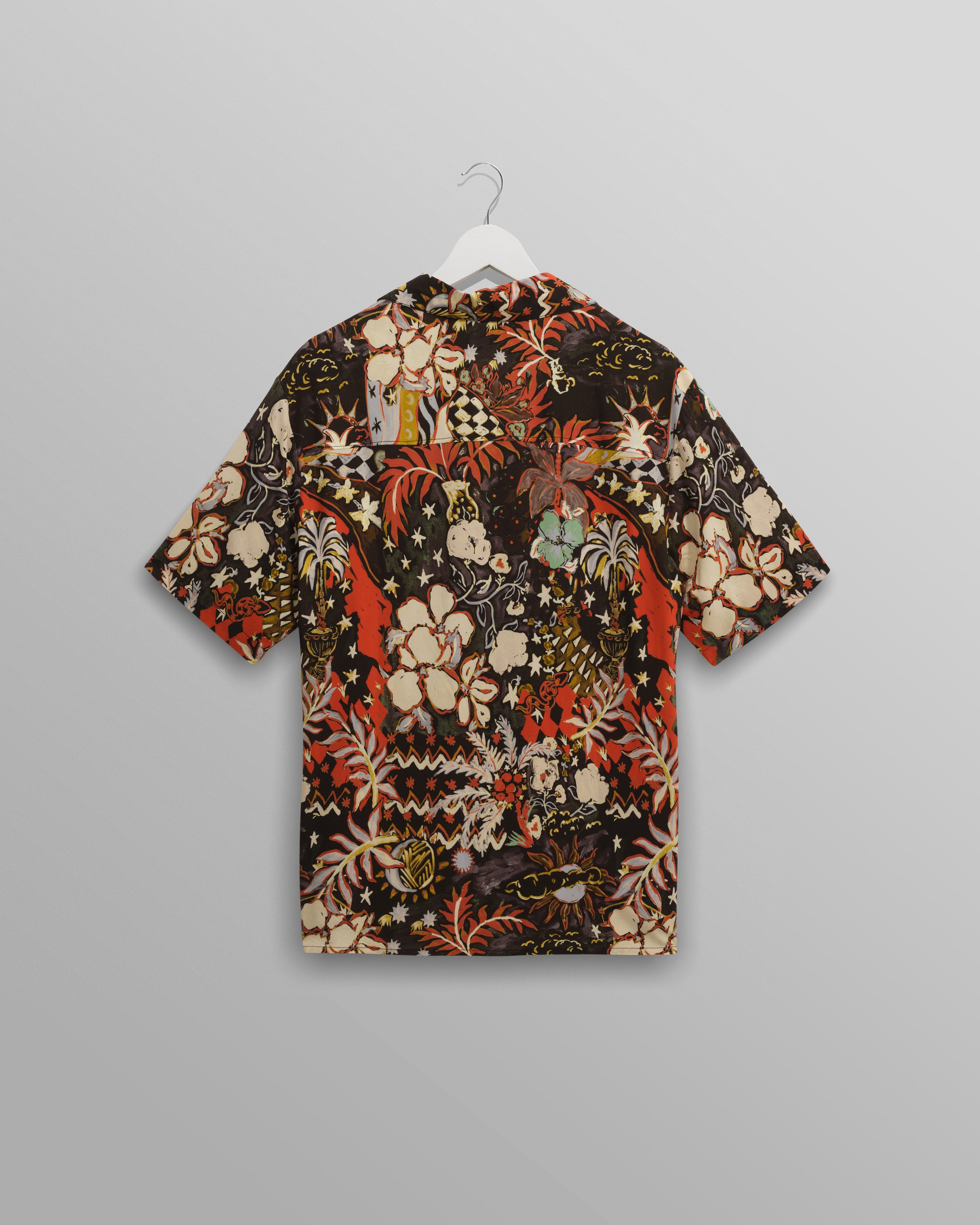Didcot - Black And Multicolour Abstract Short-Sleeve Shirt