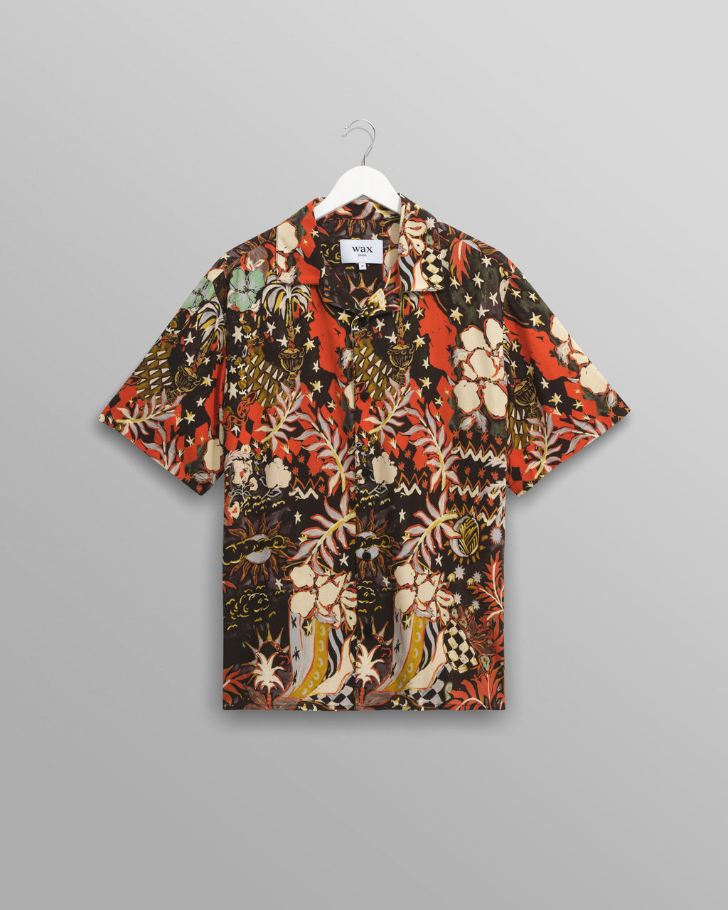 Didcot - Black And Multicolour Abstract Short-Sleeve Shirt