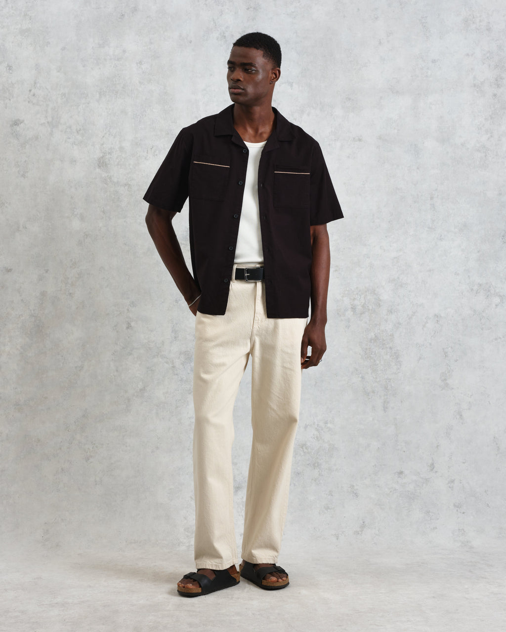 Didcot - Black And Multicolour Applique Short-Sleeve Shirt