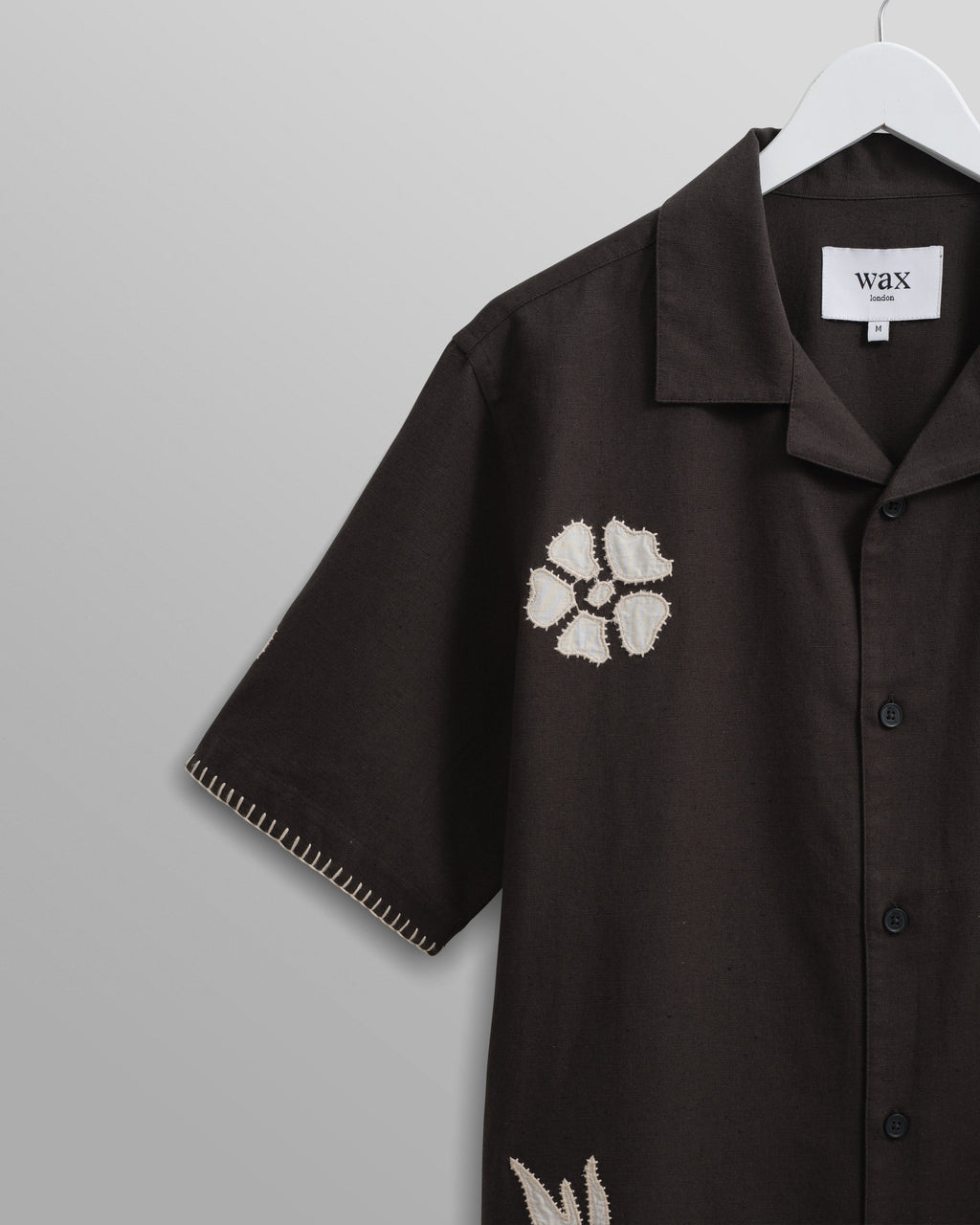 Didcot - Black Doodle Applique Short-Sleeve Shirt