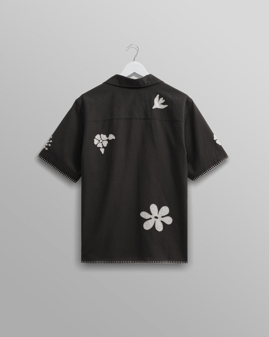 Didcot - Black Doodle Applique Short-Sleeve Shirt