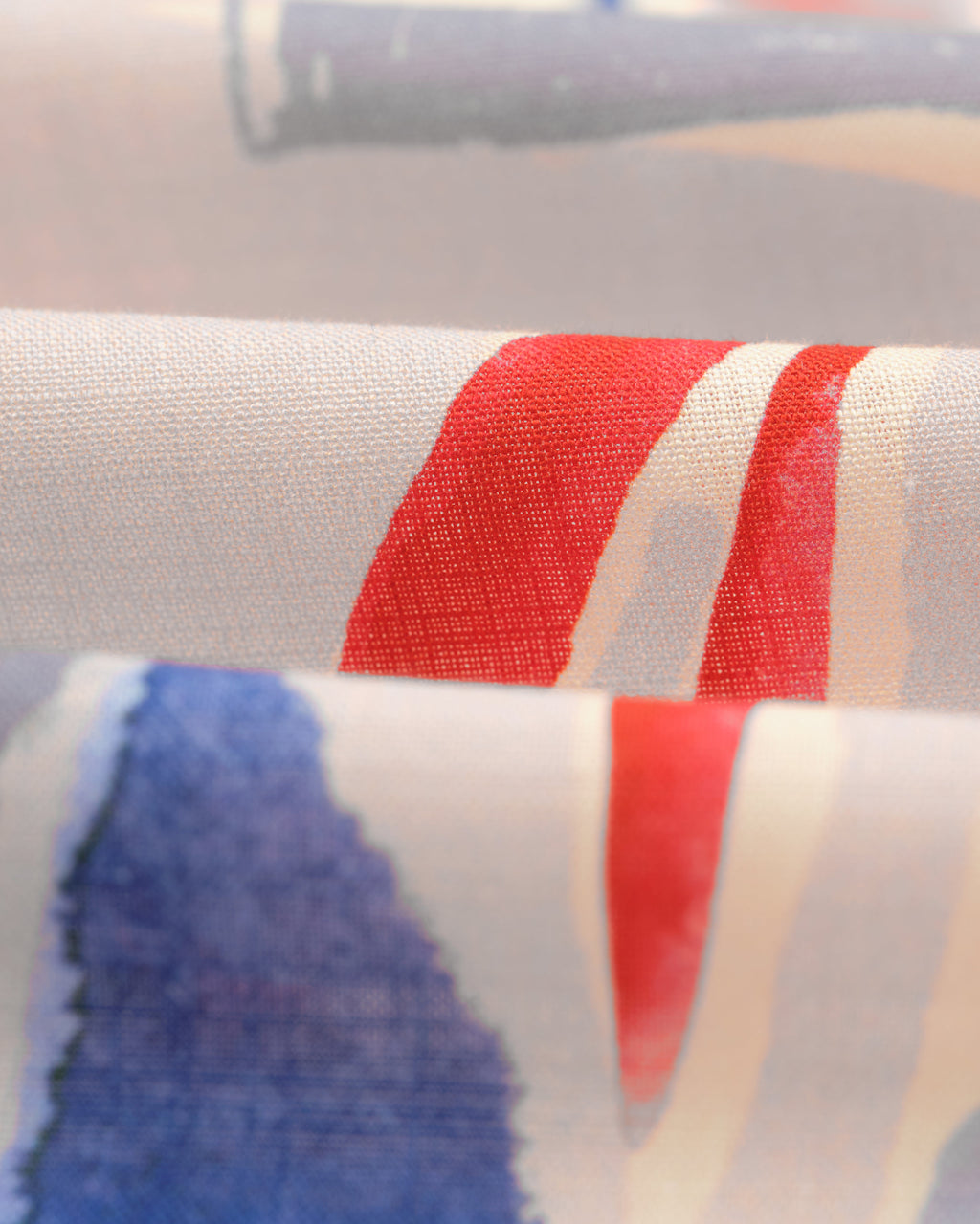 Didcot - Blue And Pink Abstract Short-Sleeve Shirt