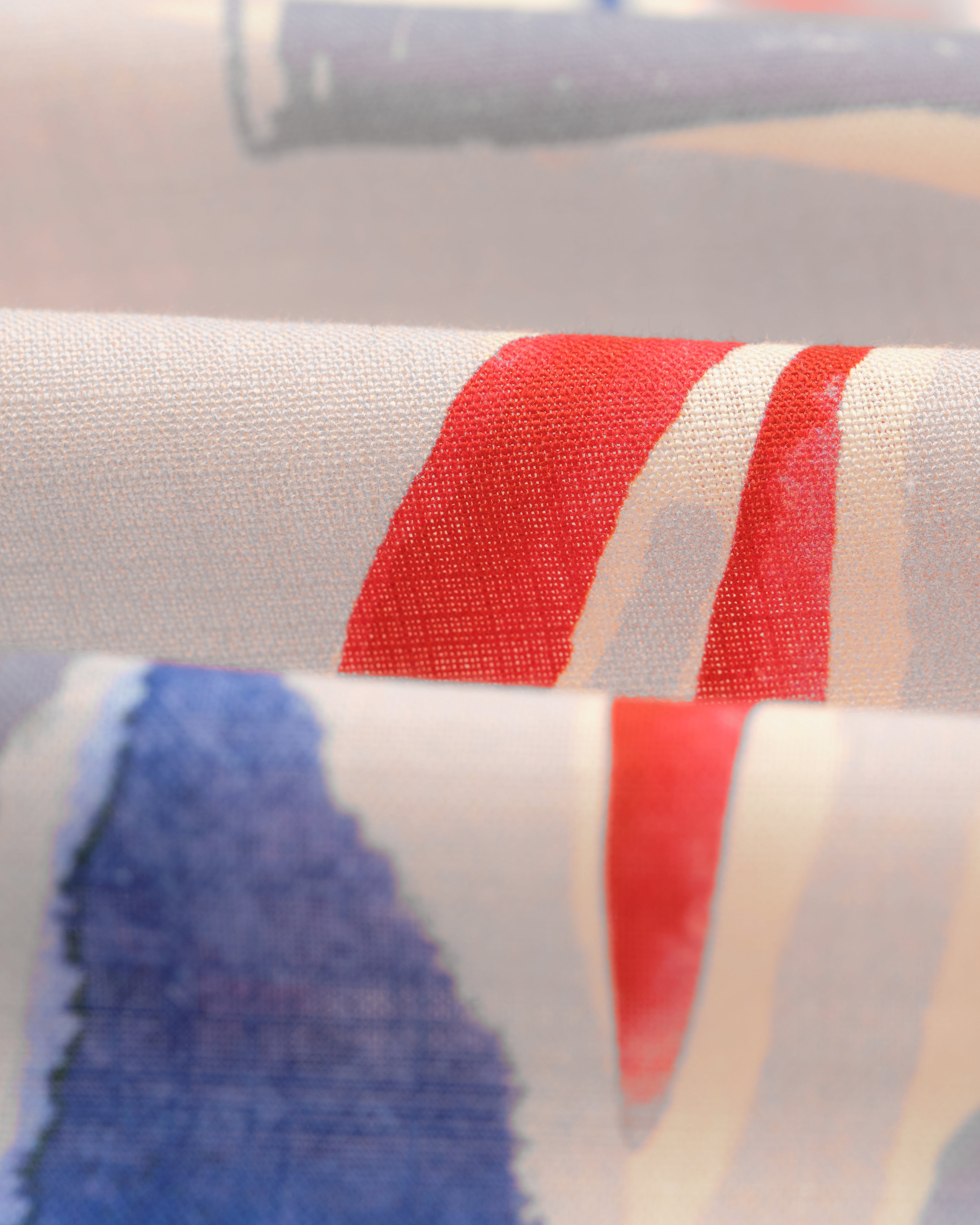 Didcot - Blue And Pink Abstract Short-Sleeve Shirt