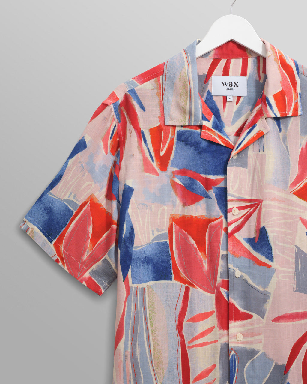 Didcot - Blue And Pink Abstract Short-Sleeve Shirt