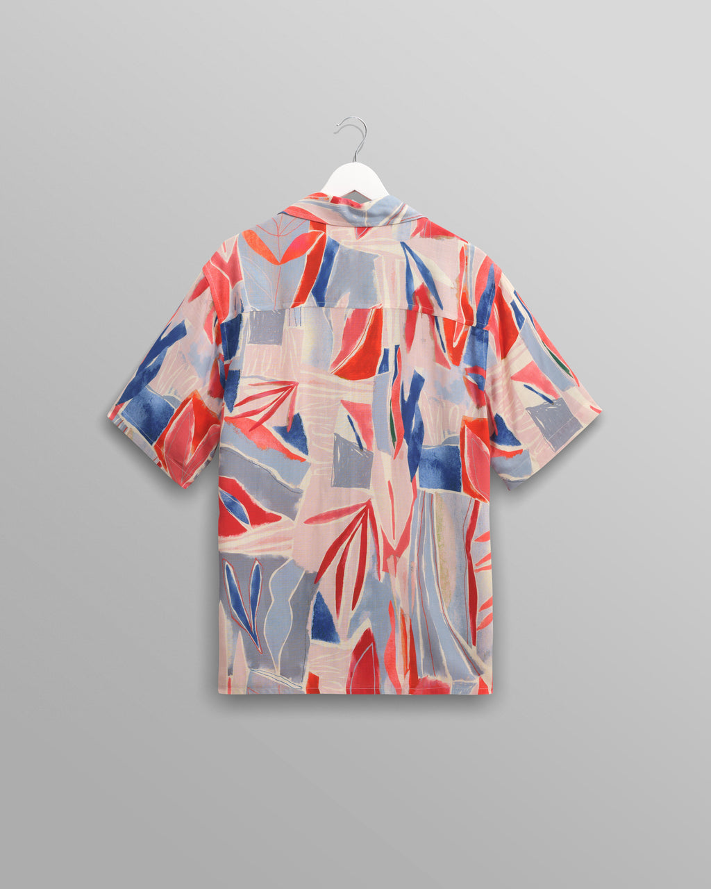 Didcot - Blue And Pink Abstract Short-Sleeve Shirt