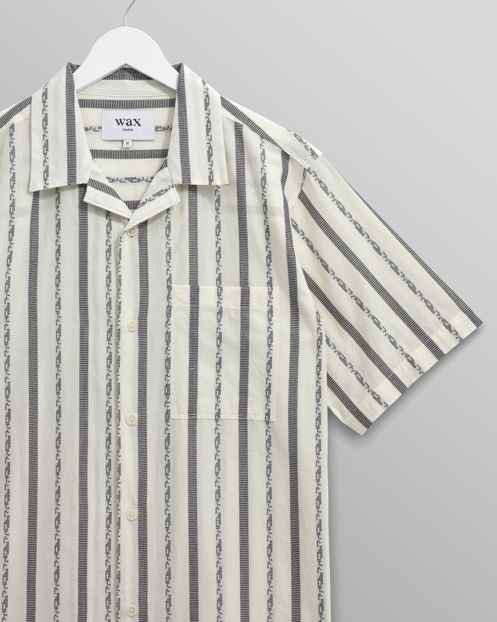 Didcot - Ecru Fleck Stripe Short-Sleeve Shirt