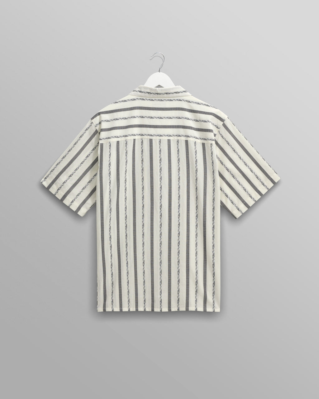 Didcot - Ecru Fleck Stripe Short-Sleeve Shirt