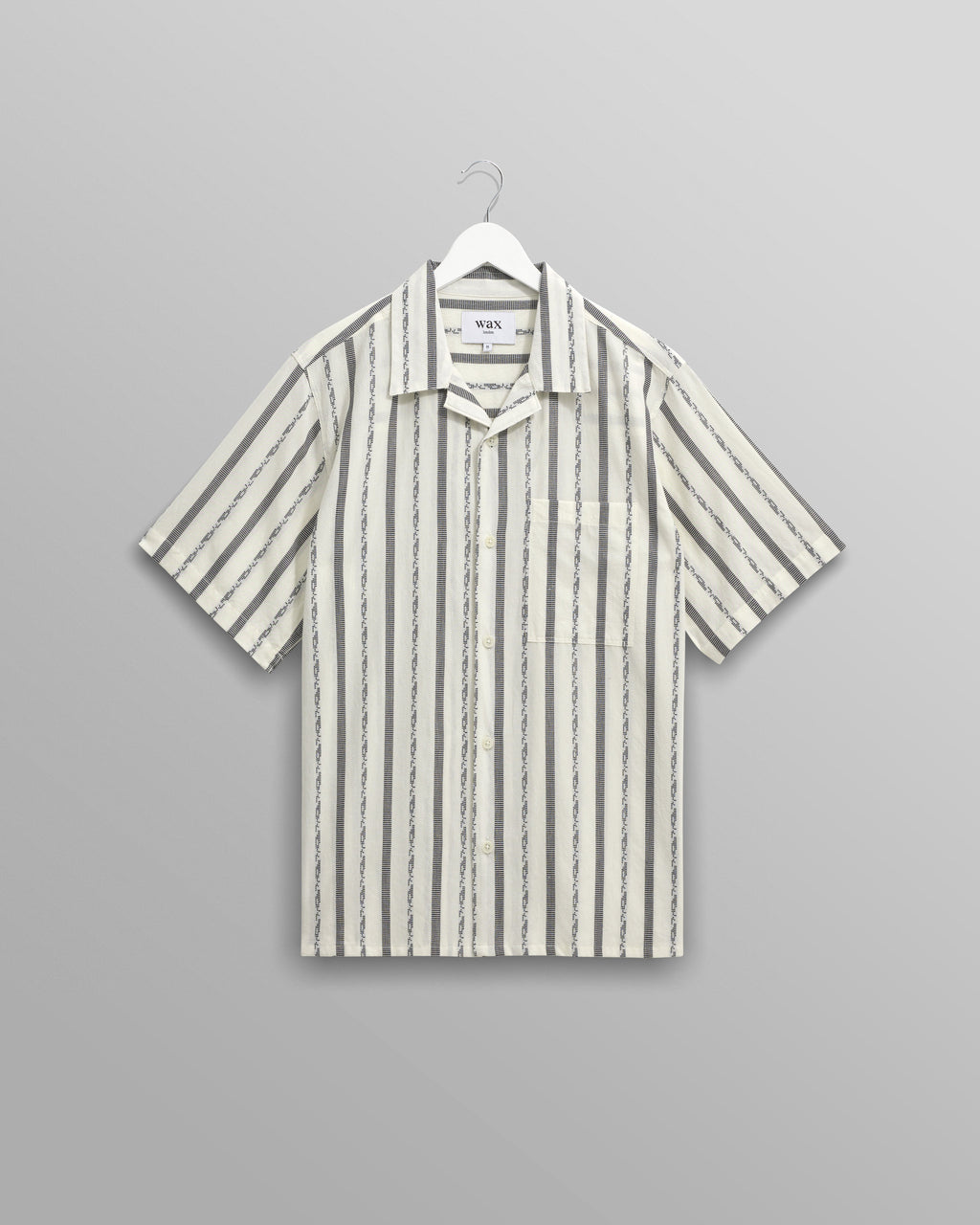 Didcot - Ecru Fleck Stripe Short-Sleeve Shirt