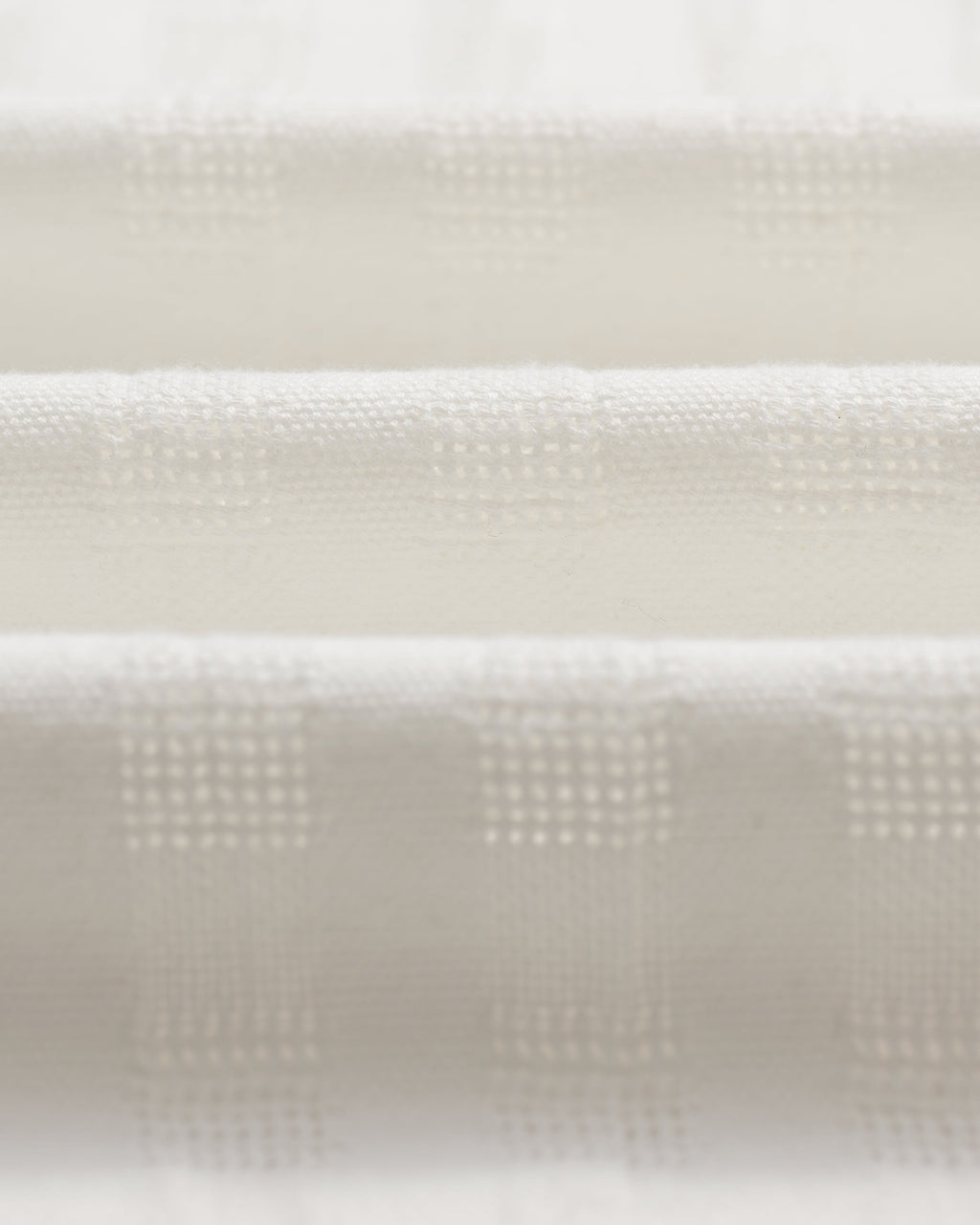 Didcot - Ecru Open Weave Cotton Short-Sleeve Shirt