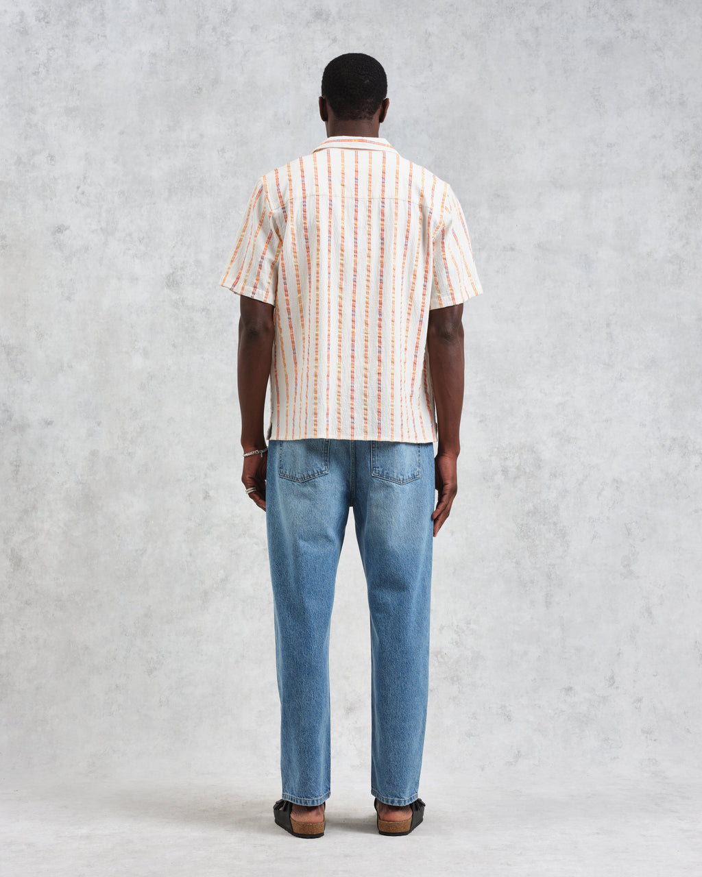 Didcot - Ecru Stripe Short-Sleeve Shirt