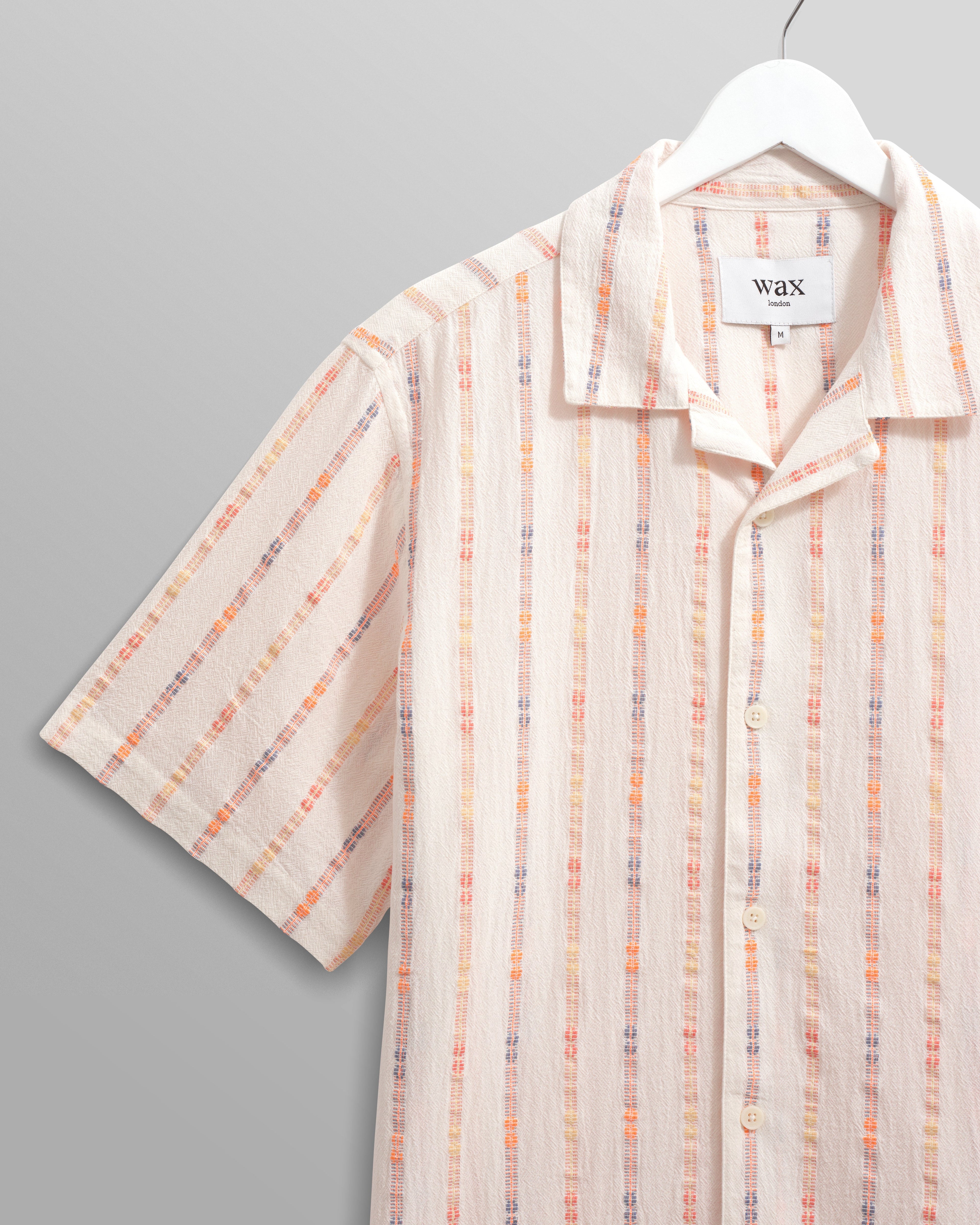 Didcot - Ecru Stripe Short-Sleeve Shirt