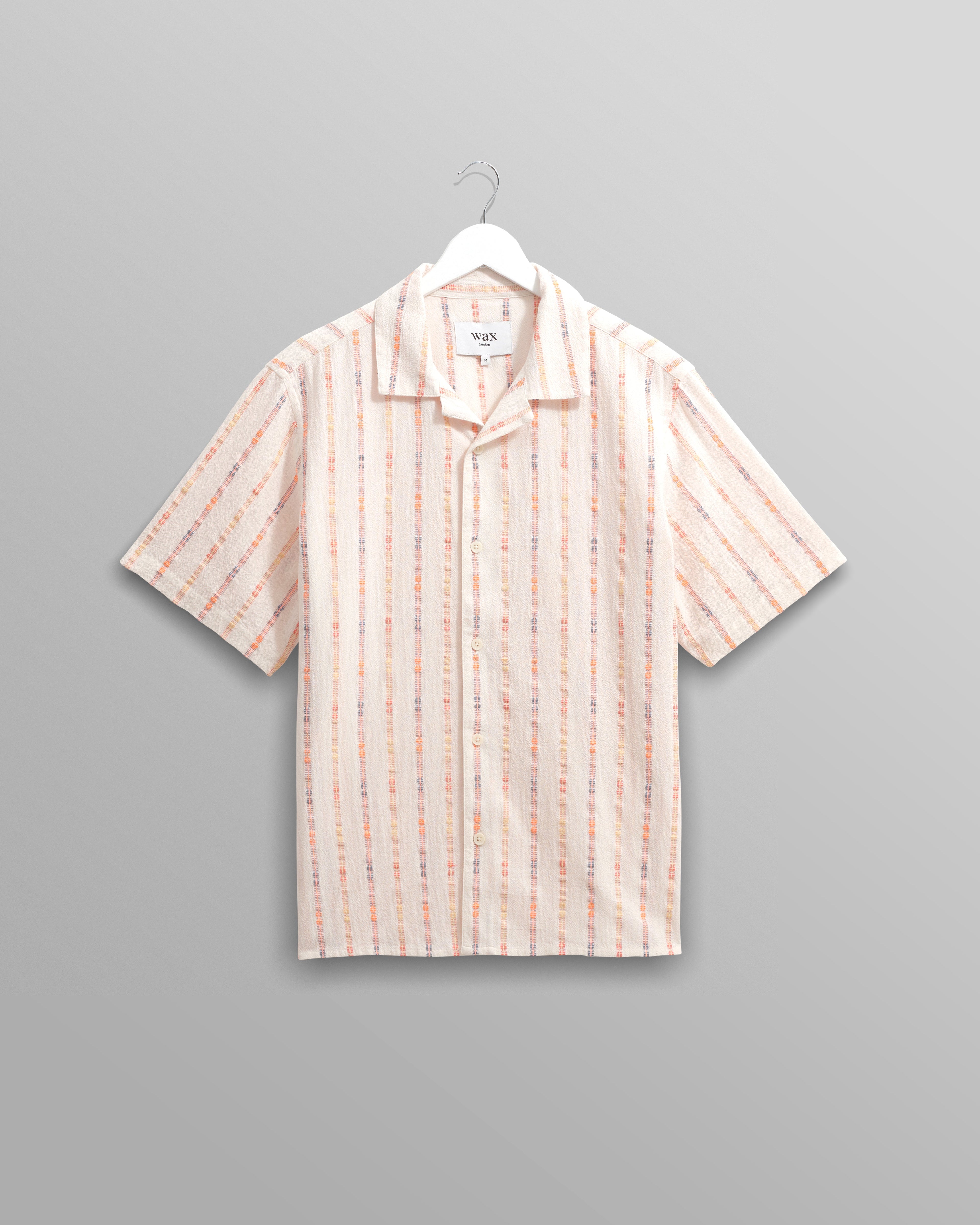 Didcot - Ecru Stripe Short-Sleeve Shirt