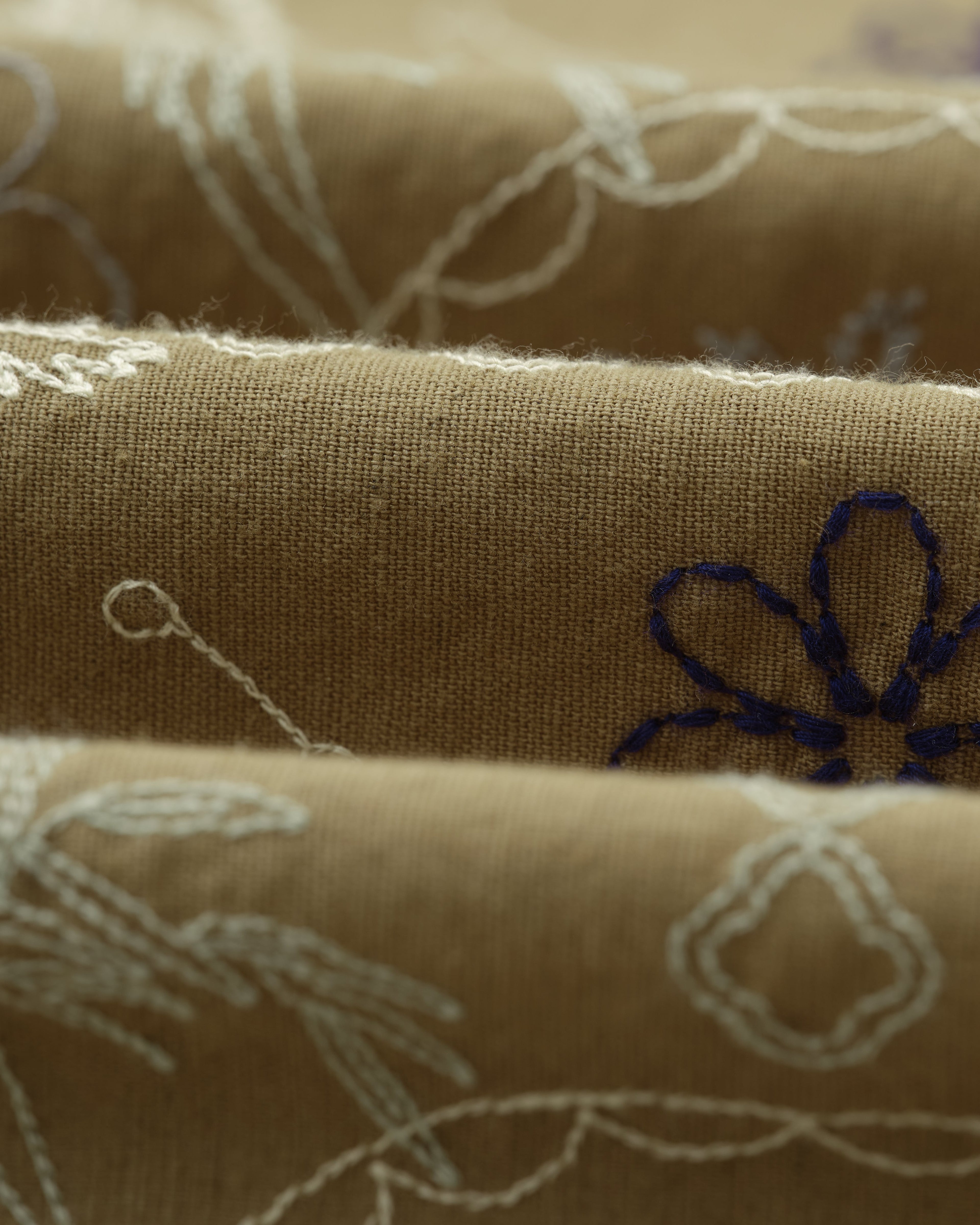 Didcot - Khaki Hawaiian Embroidered Short-Sleeve Shirt