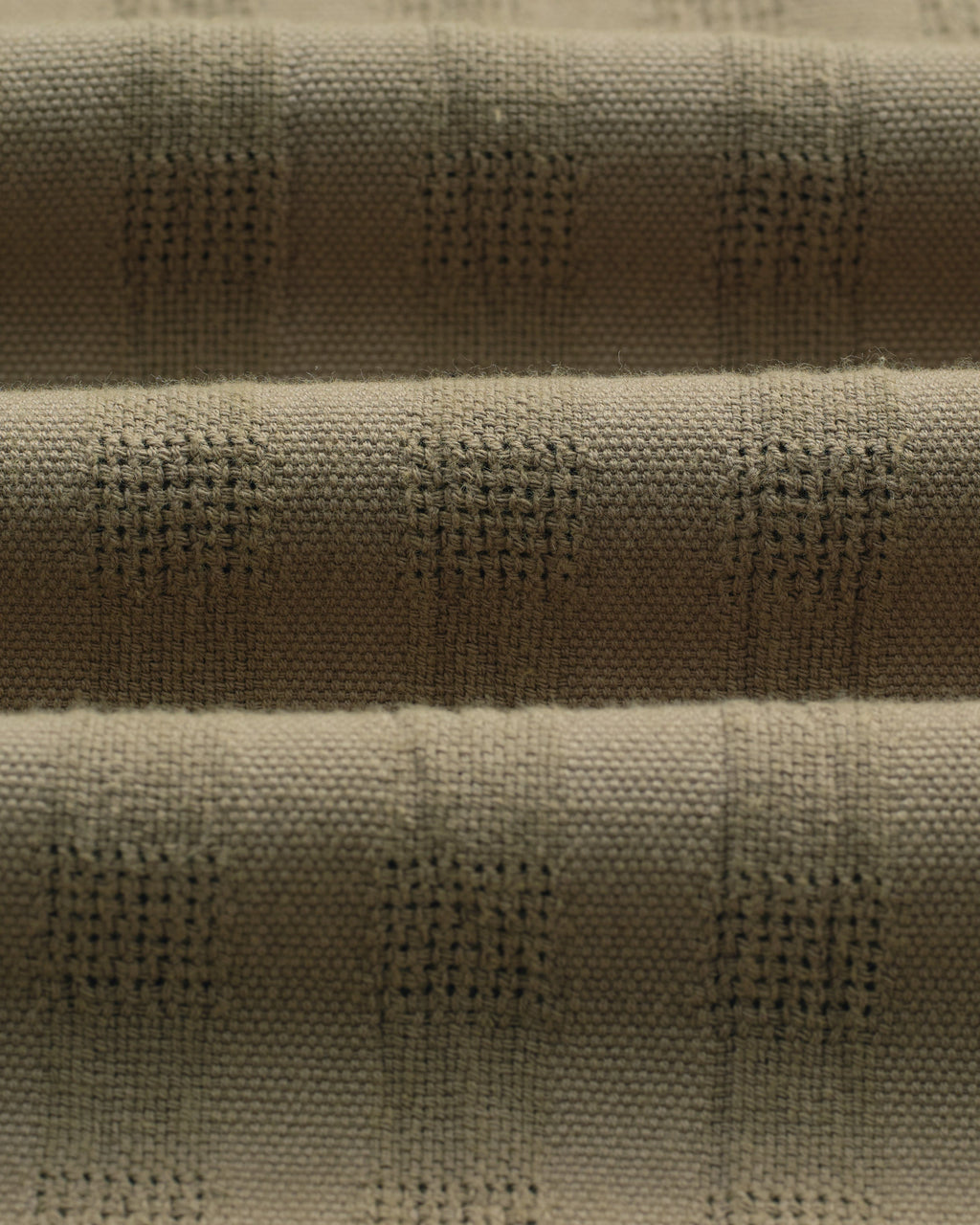 Didcot - Khaki Open Weave Cotton Short-Sleeve Shirt