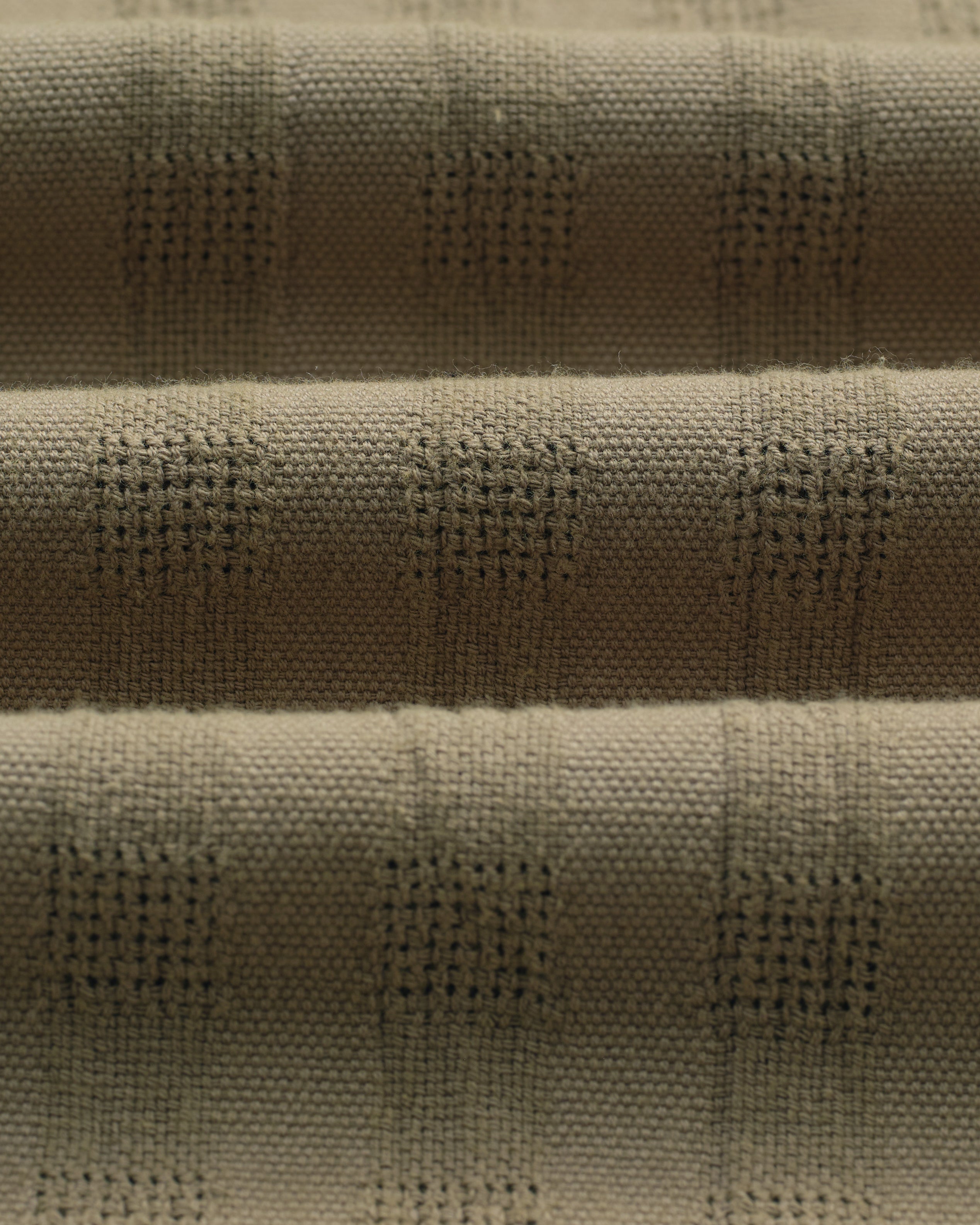 Didcot - Khaki Open Weave Cotton Short-Sleeve Shirt