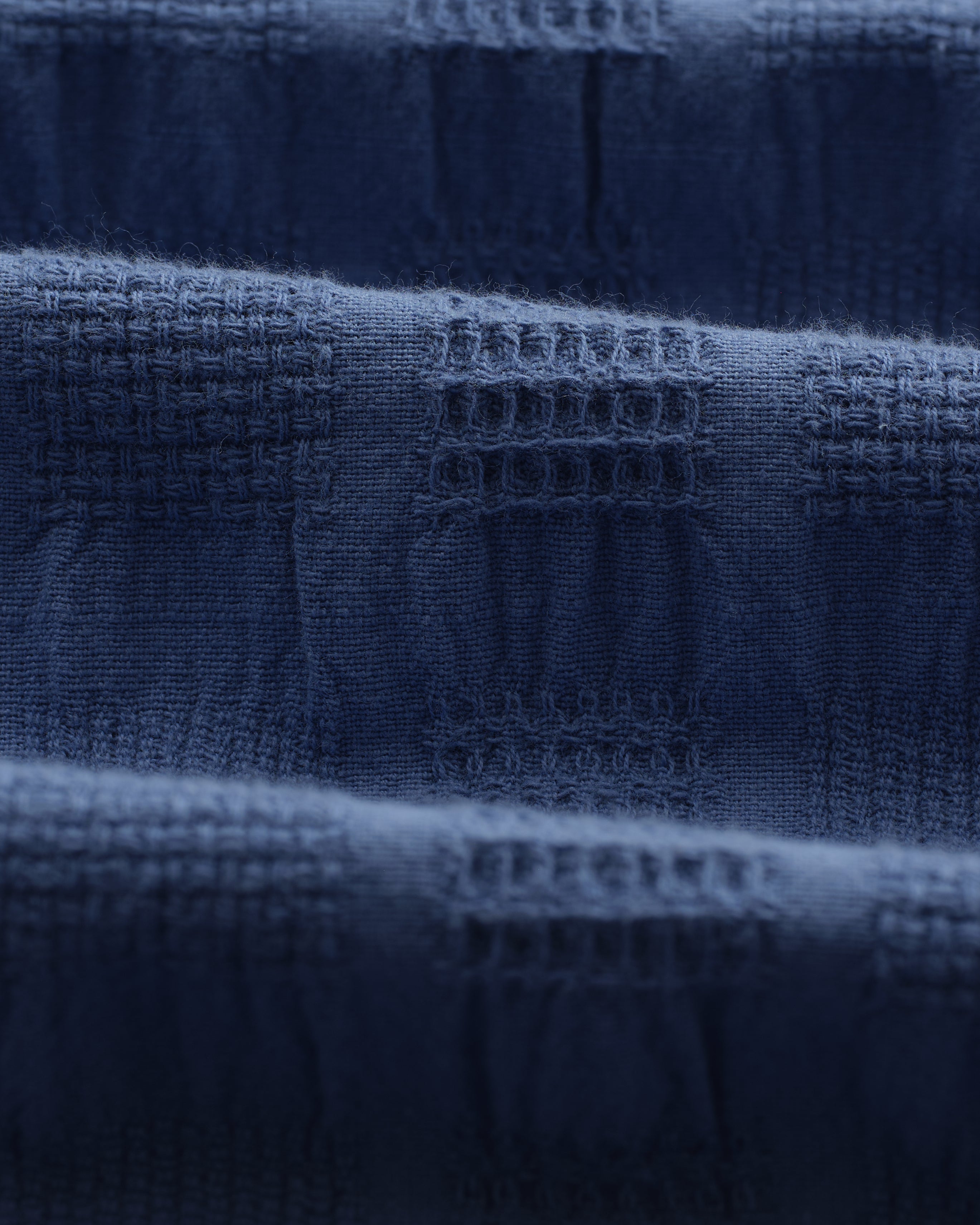 Didcot - Mid-Blue Waffle Seersucker Cotton Short-Sleeve Shirt
