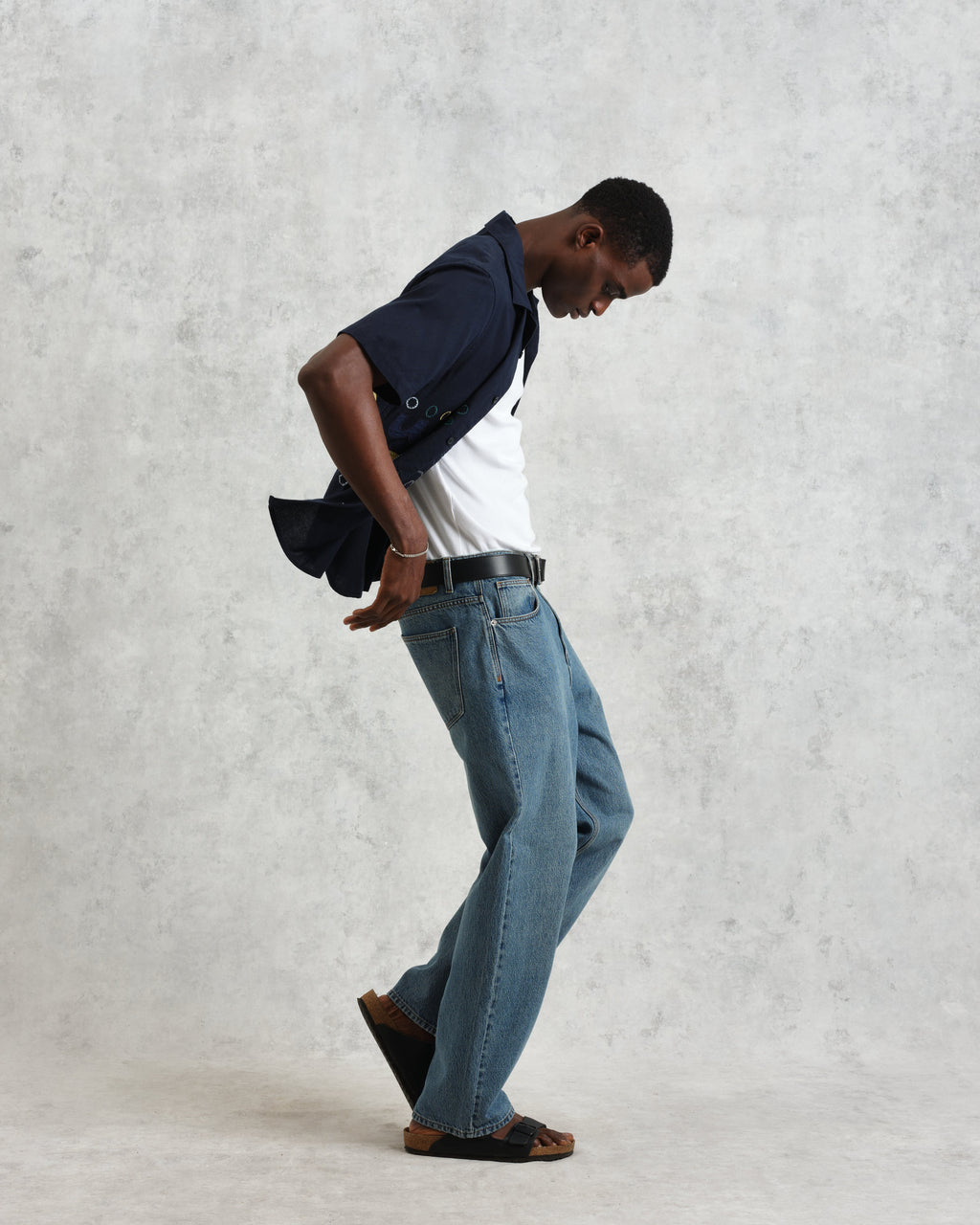 Didcot - Navy And Multicolour Bold Doodle Applique Short-Sleeve Shirt