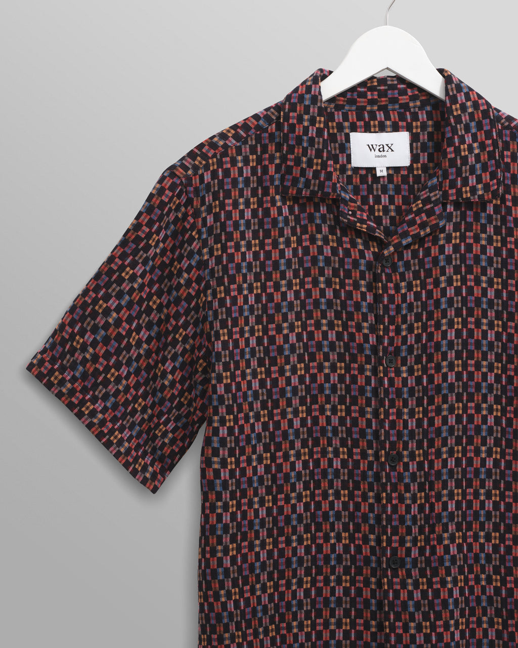 Didcot - Navy And Multicolour Geometric Short-Sleeve Shirt
