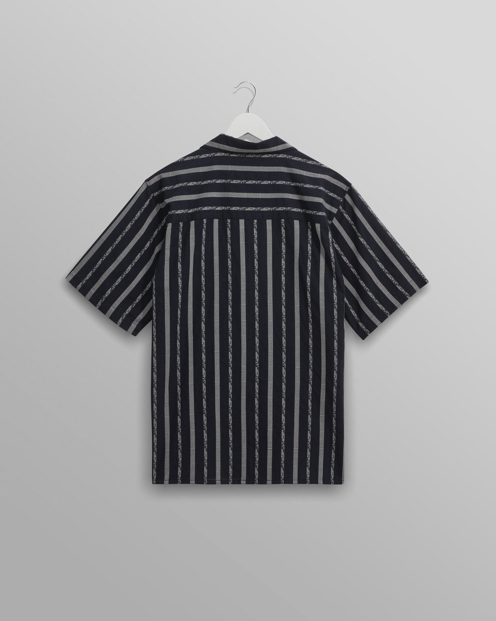 Didcot - Navy Fleck Stripe Short-Sleeve Shirt