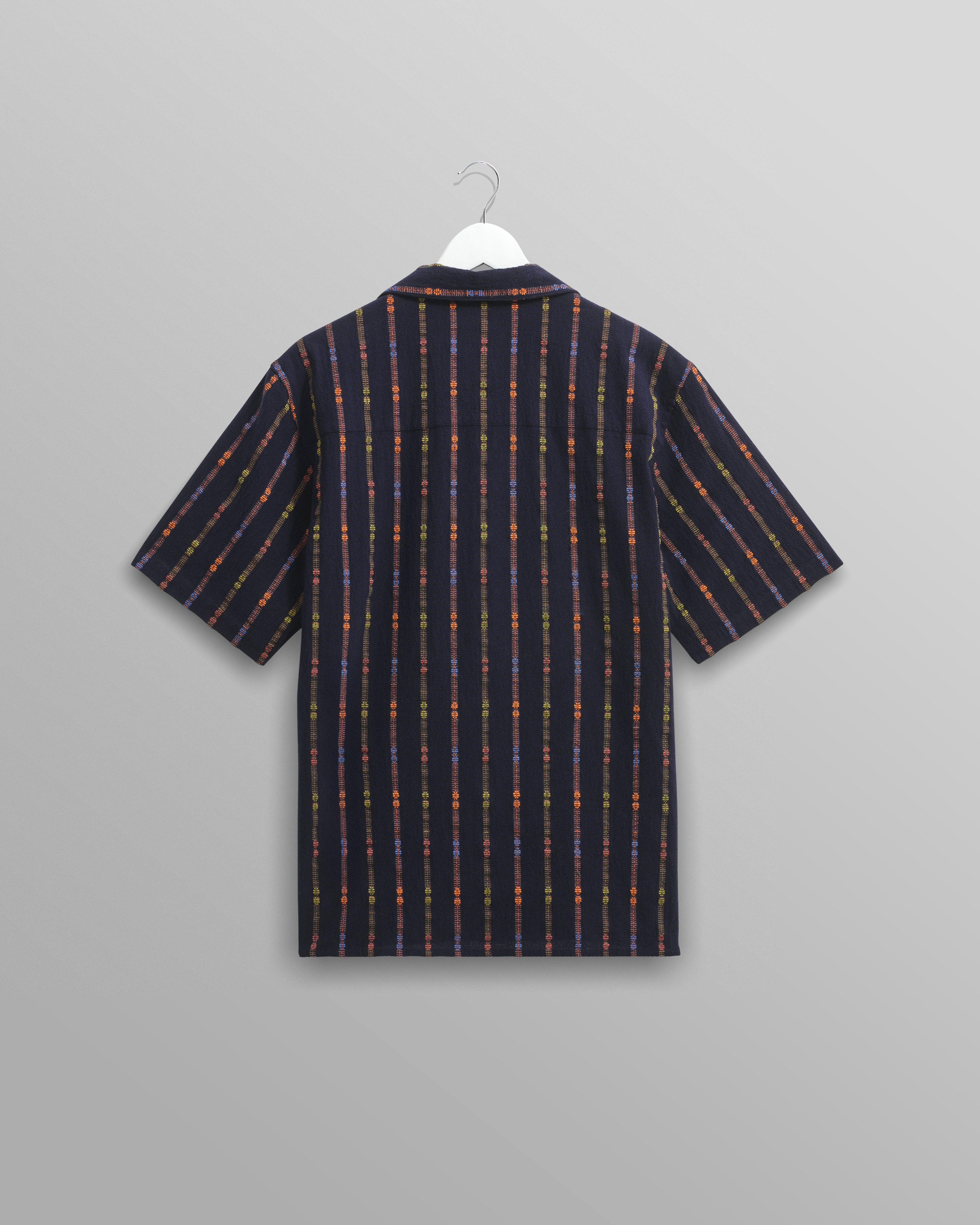 Didcot - Navy Stripe Short-Sleeve Shirt