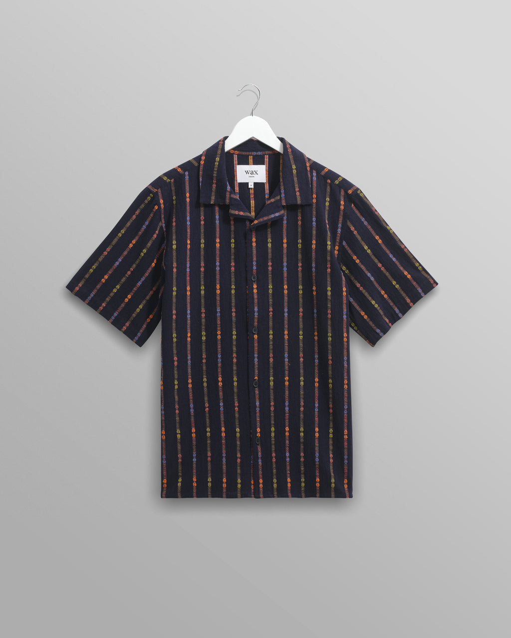 Didcot - Navy Stripe Short-Sleeve Shirt
