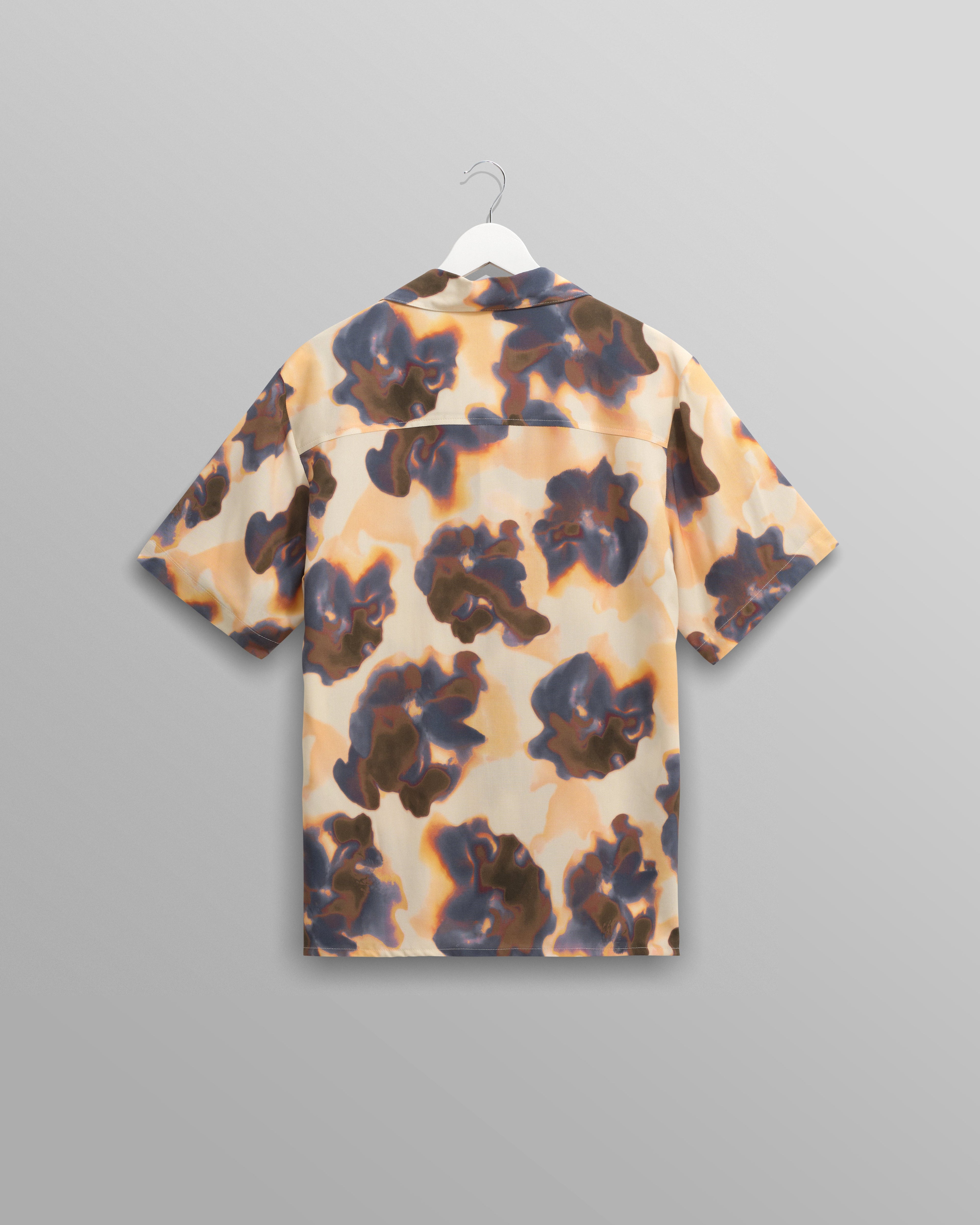 Didcot - Peach Floral Blur Short-Sleeve Shirt