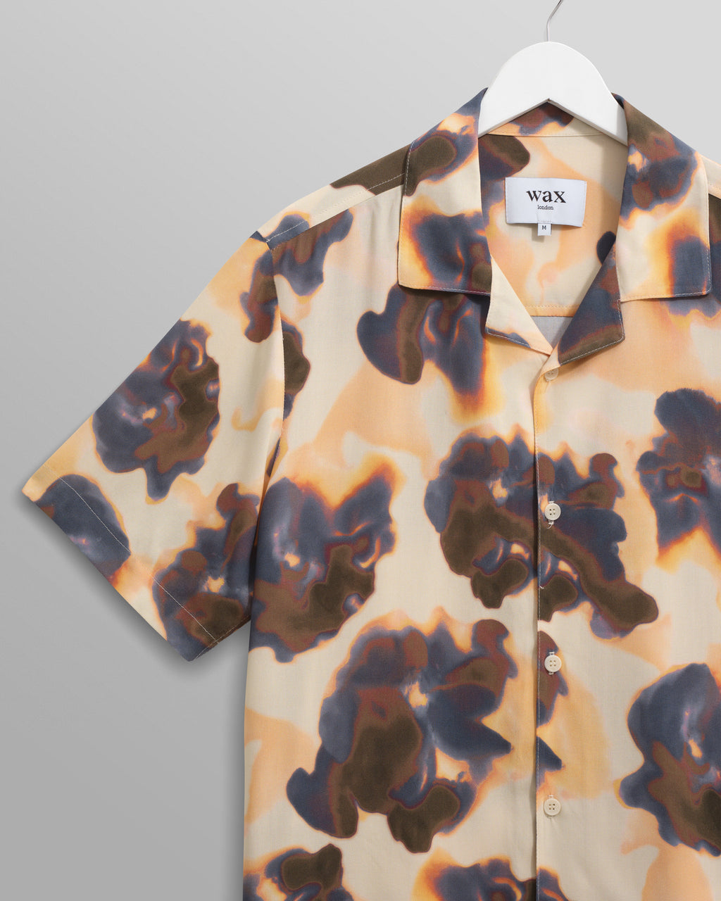 Didcot - Peach Floral Blur Short-Sleeve Shirt