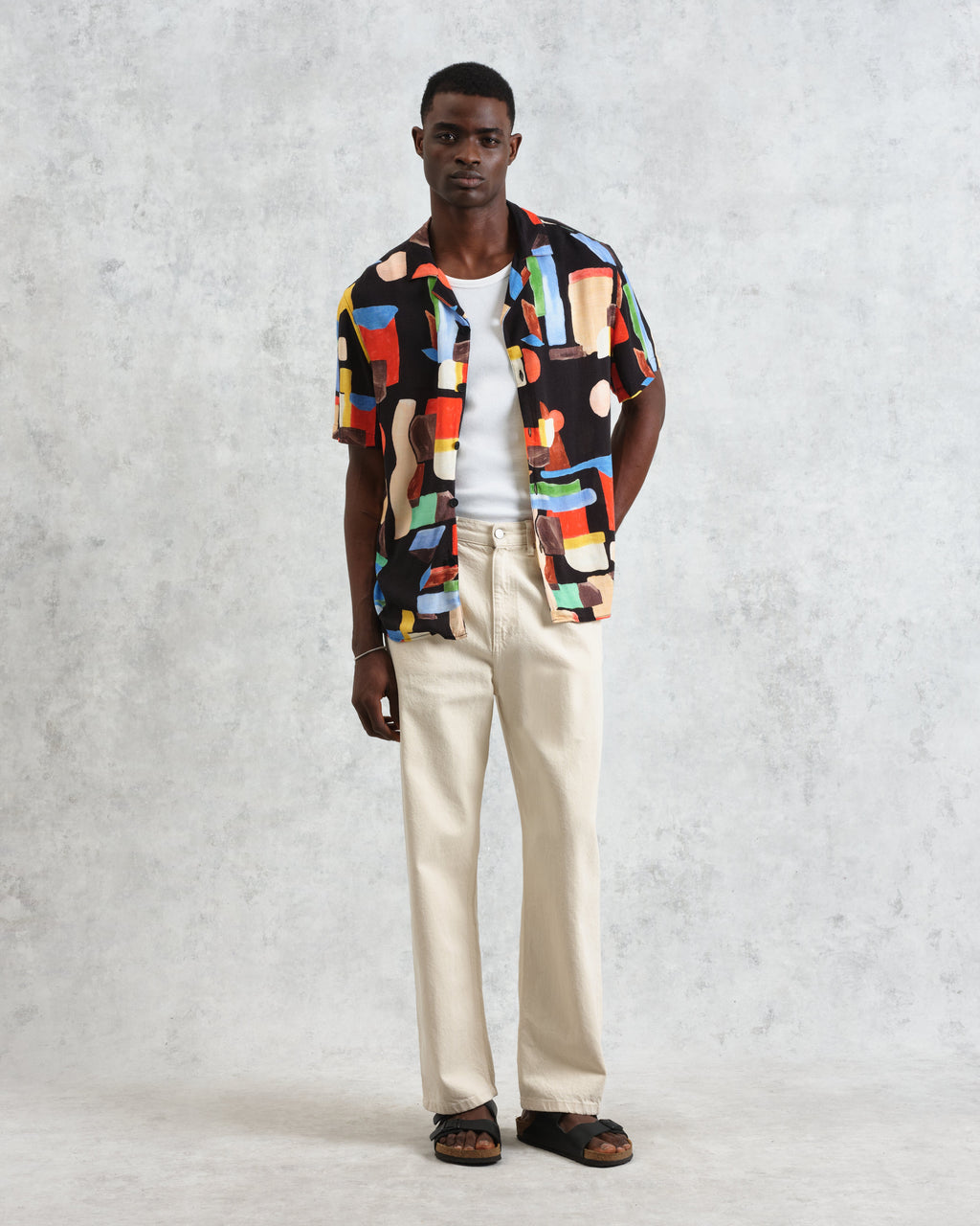 Didcot - Black And Multicolour Pablo Short-Sleeve Shirt
