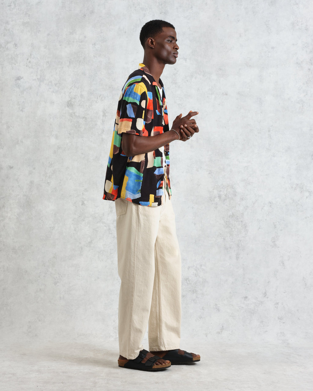 Didcot - Black And Multicolour Pablo Short-Sleeve Shirt