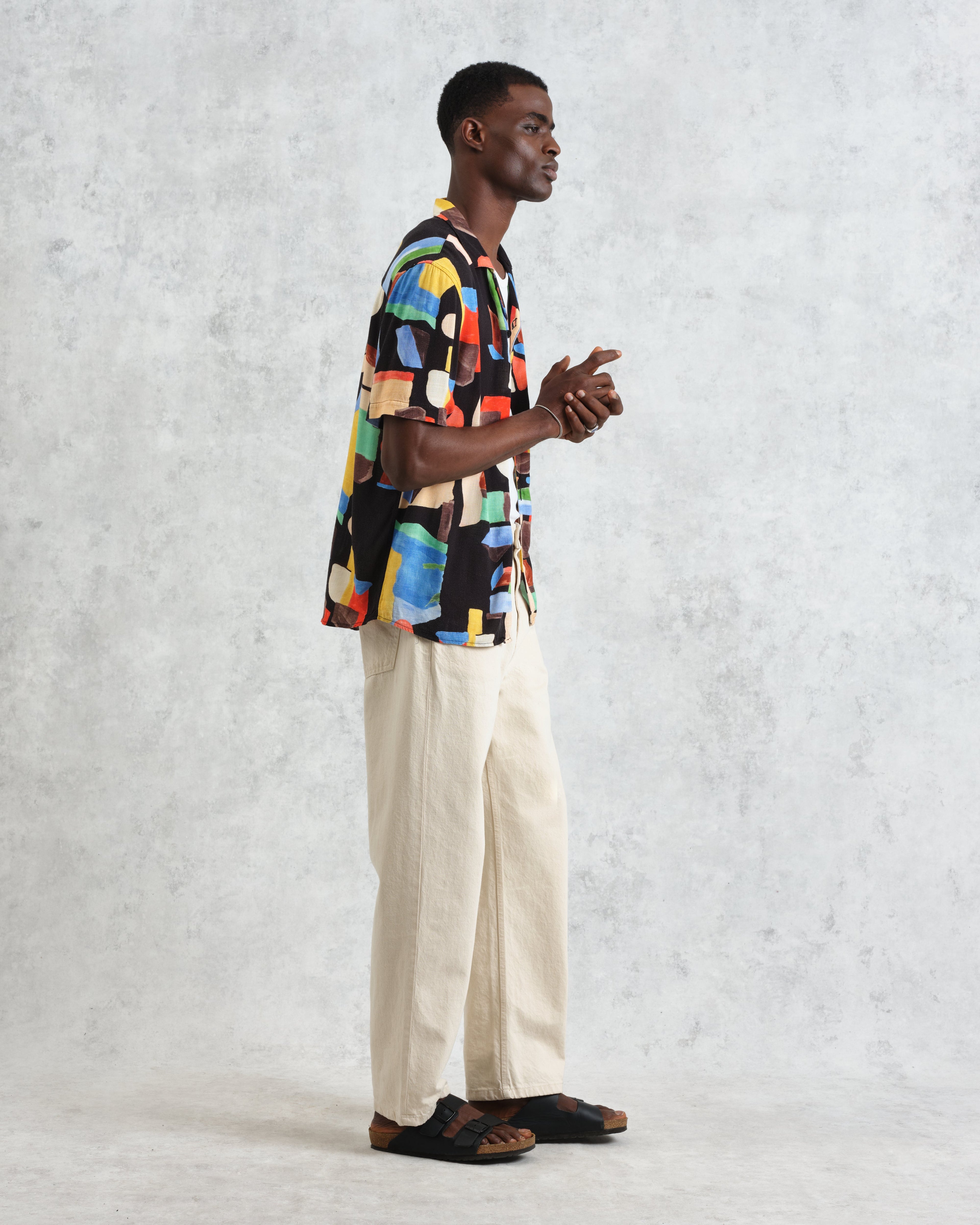 Didcot - Black And Multicolour Pablo Short-Sleeve Shirt