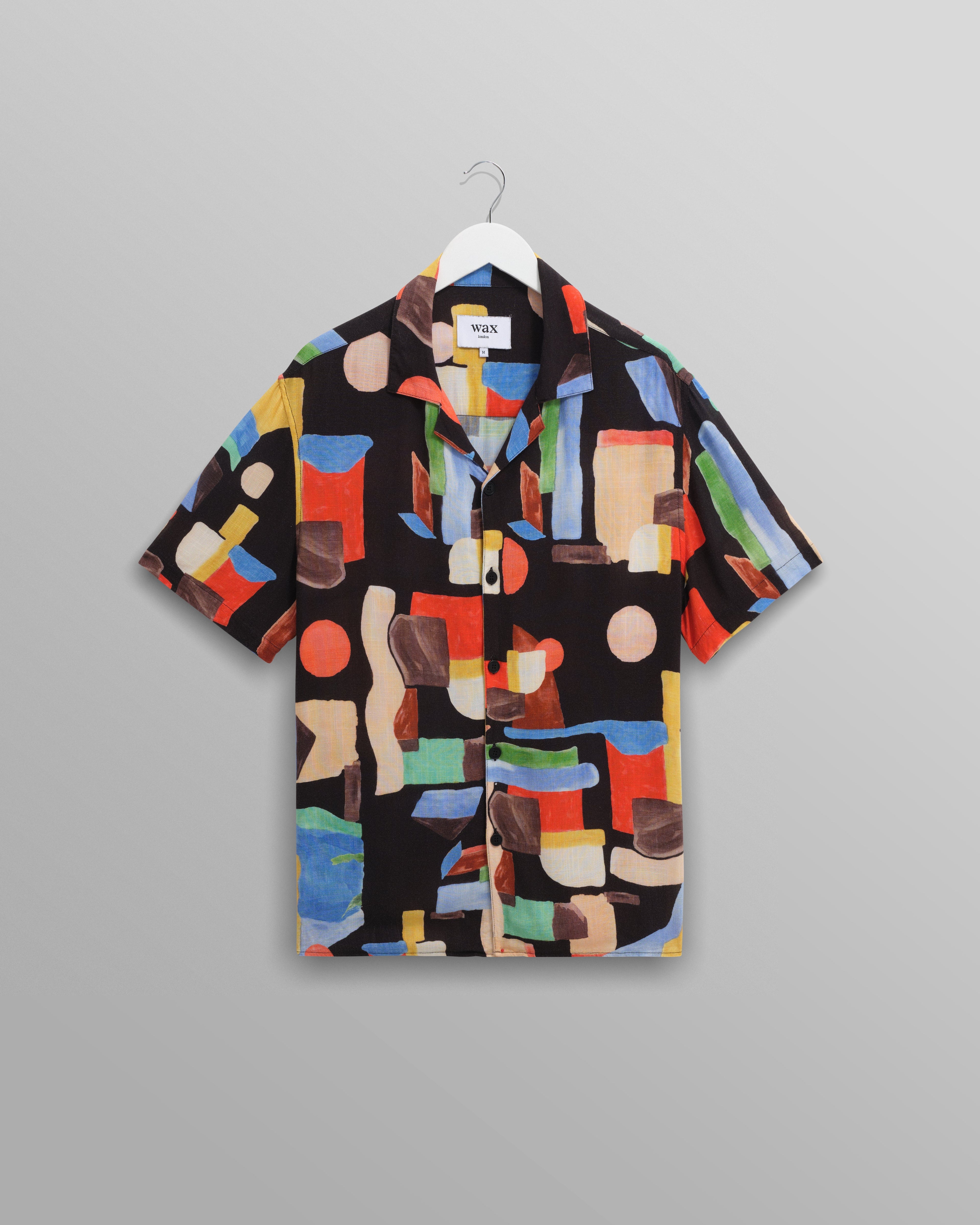 Didcot - Black And Multicolour Pablo Short-Sleeve Shirt
