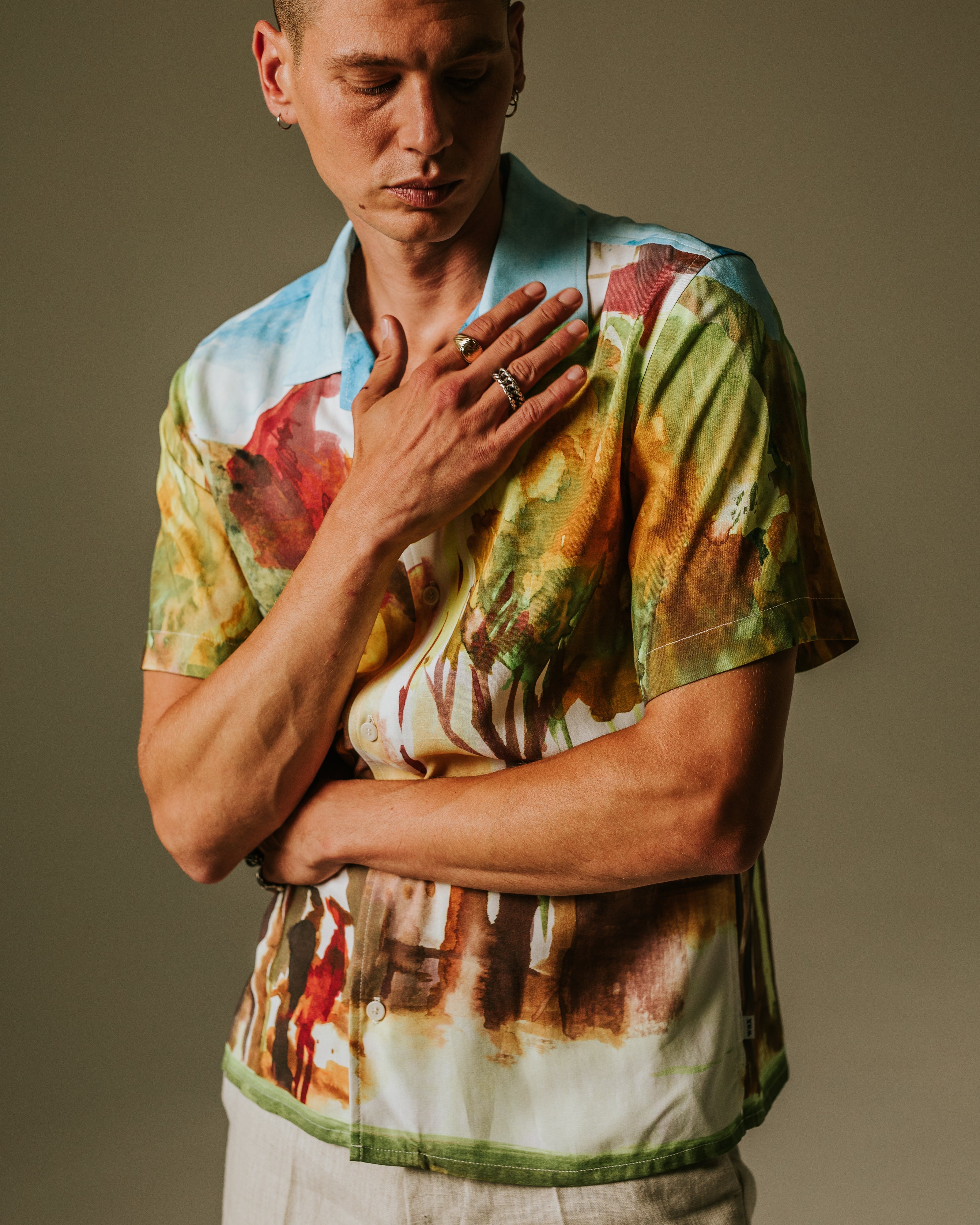 Didcot - Watercolour Abstract Painting Short-Sleeve Shirt