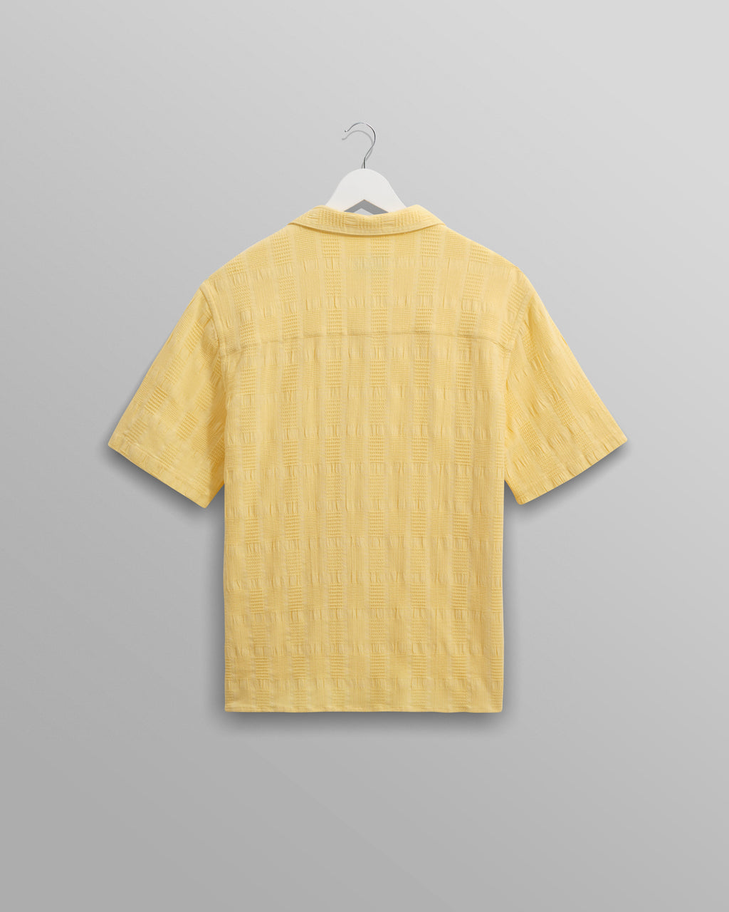 Didcot - Yellow Waffle Seersucker Cotton Short-Sleeve Shirt