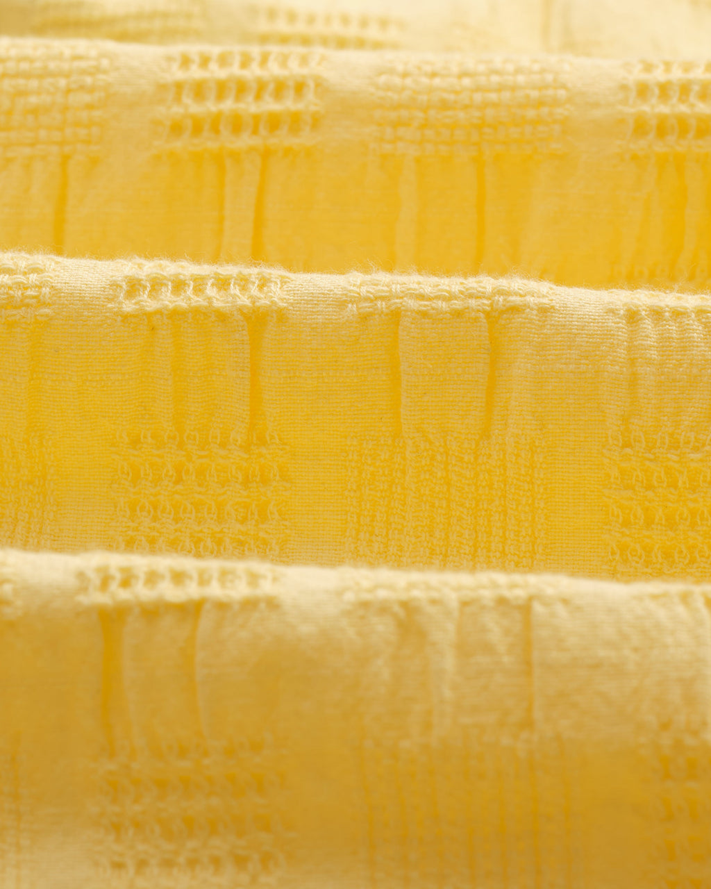 Didcot - Yellow Waffle Seersucker Cotton Short-Sleeve Shirt
