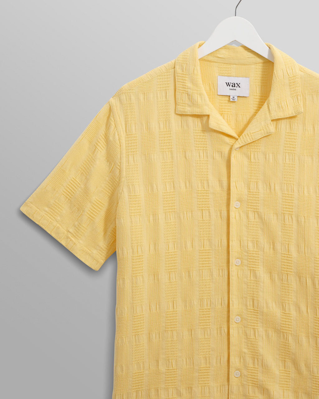 Didcot - Yellow Waffle Seersucker Cotton Short-Sleeve Shirt