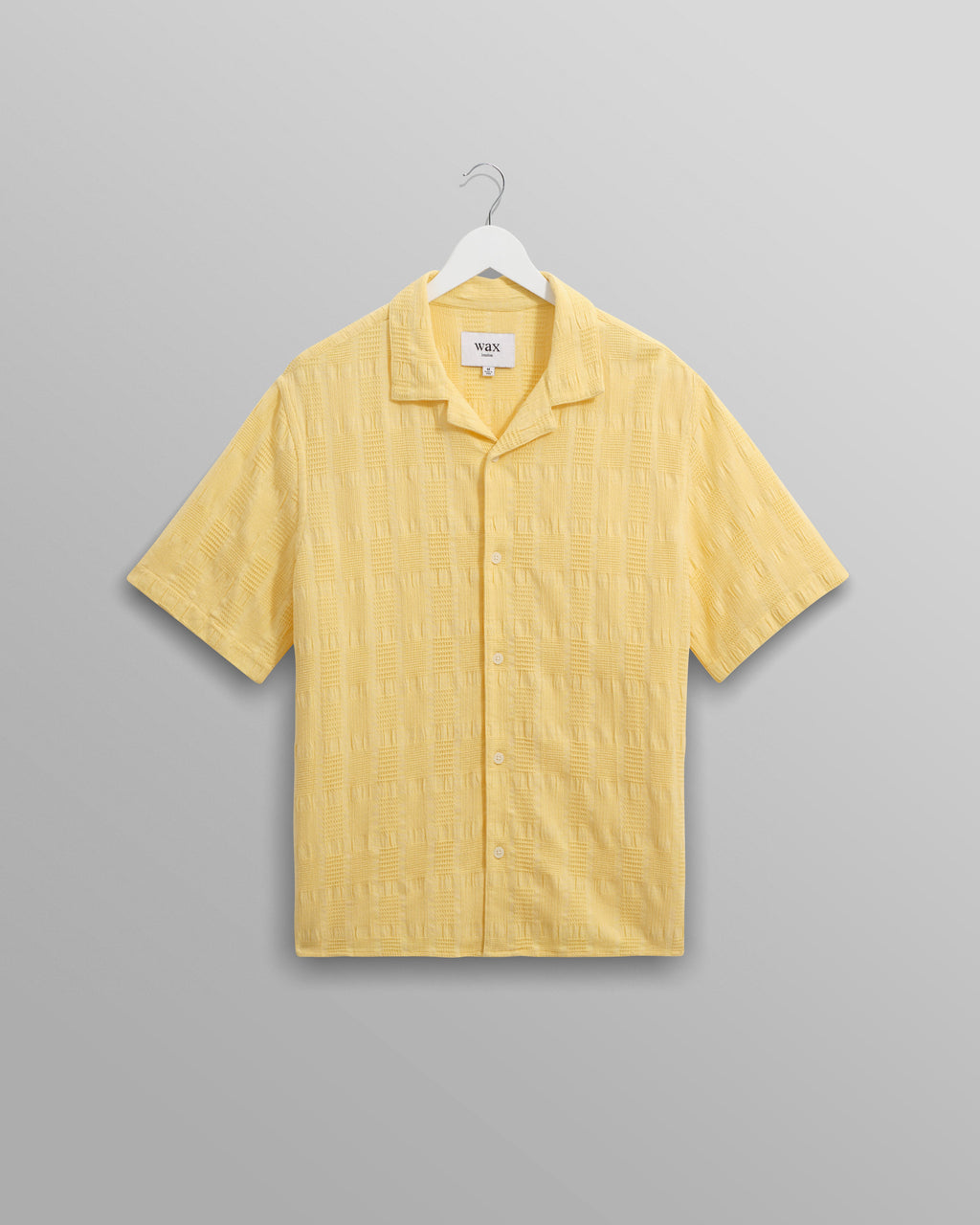 Didcot - Yellow Waffle Seersucker Cotton Short-Sleeve Shirt