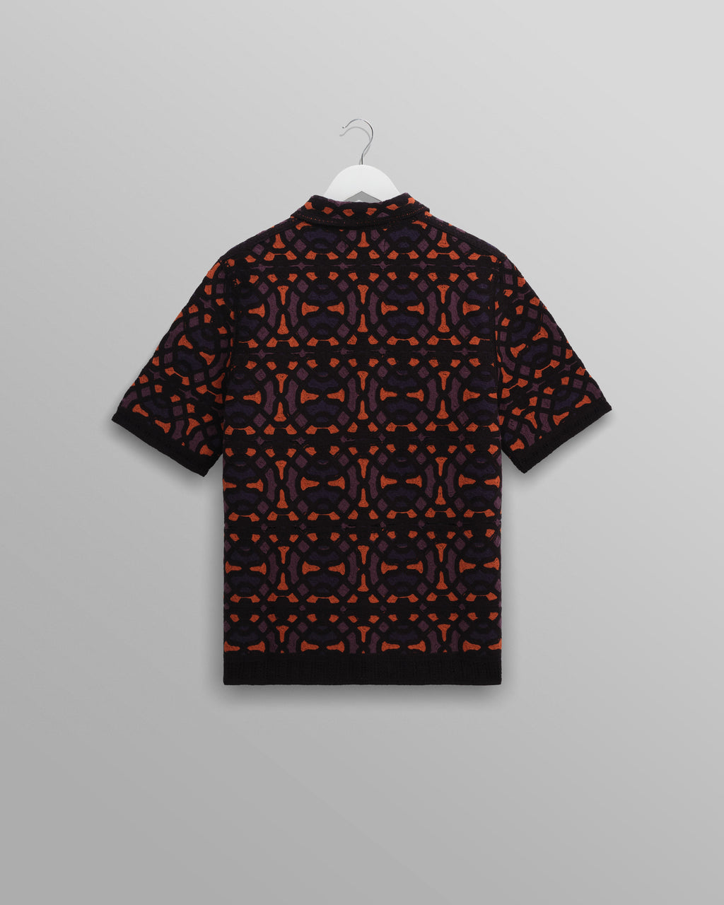 Dorset - Black And Multicolour Crochet Knitted Polo Shirt