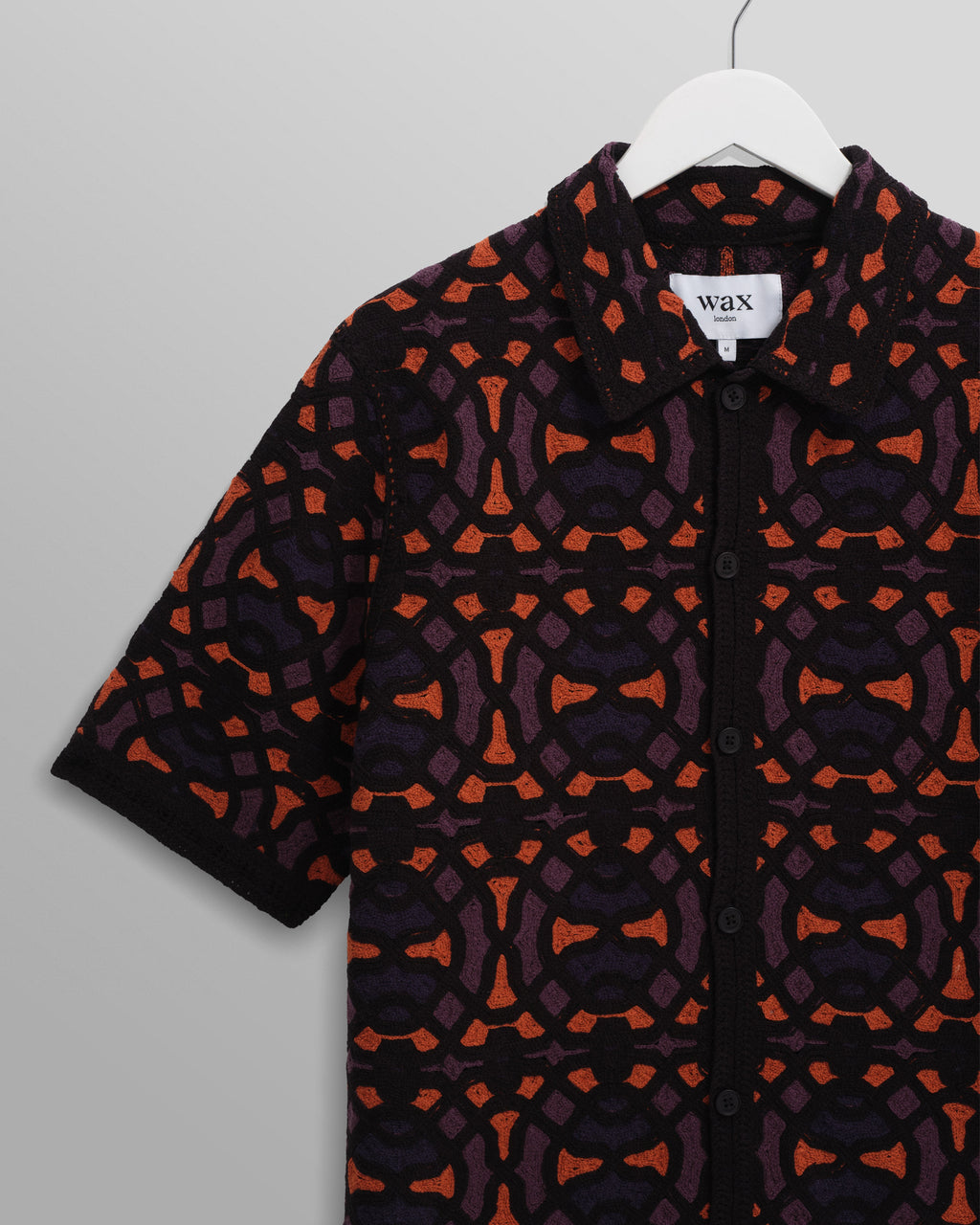 Dorset - Black And Multicolour Crochet Knitted Polo Shirt