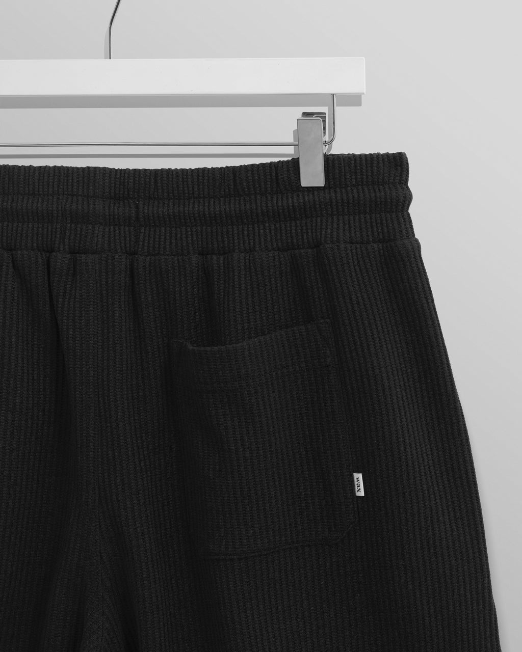 Dudley - Black Textured Waffle Shorts