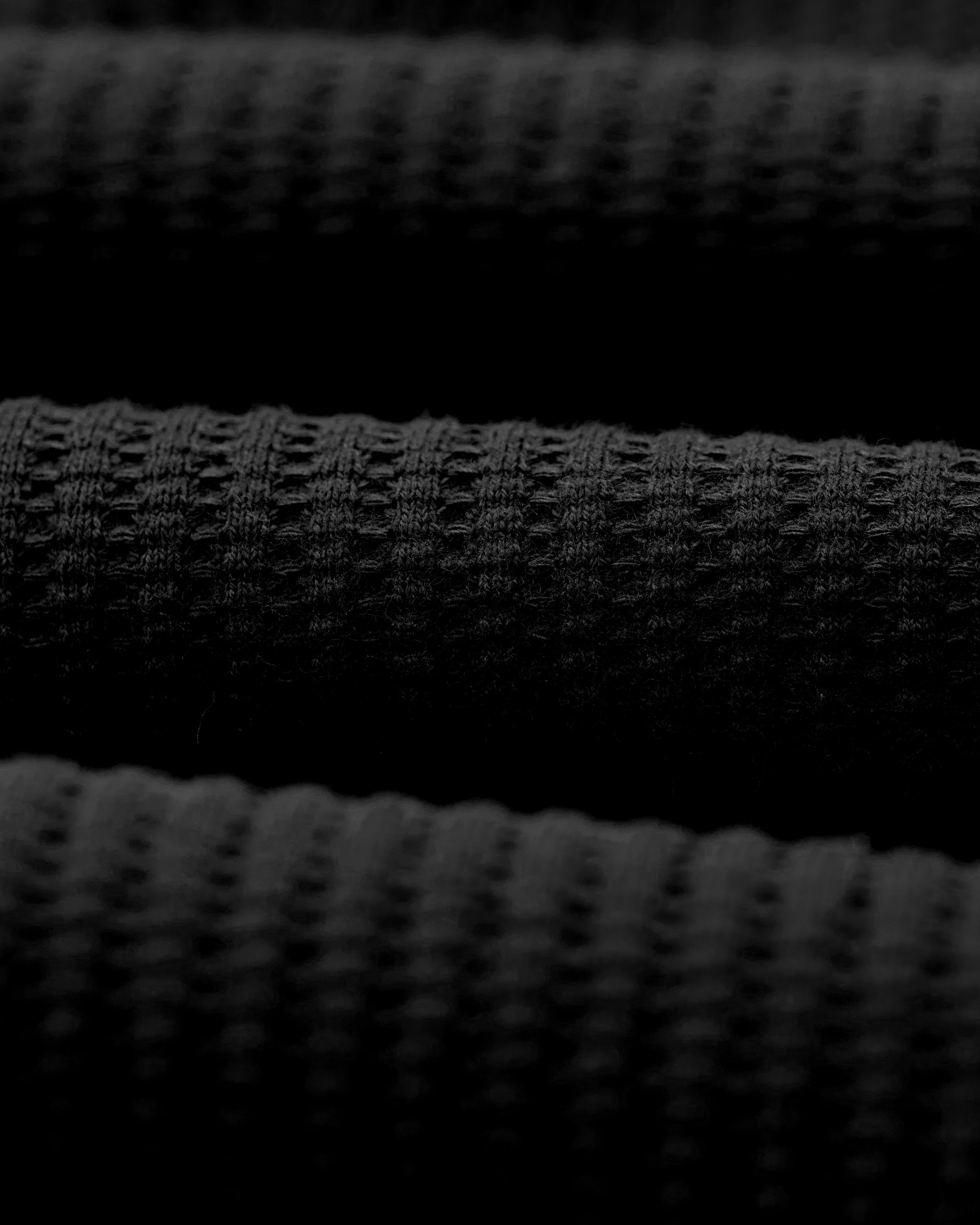 Dudley - Black Textured Waffle Shorts