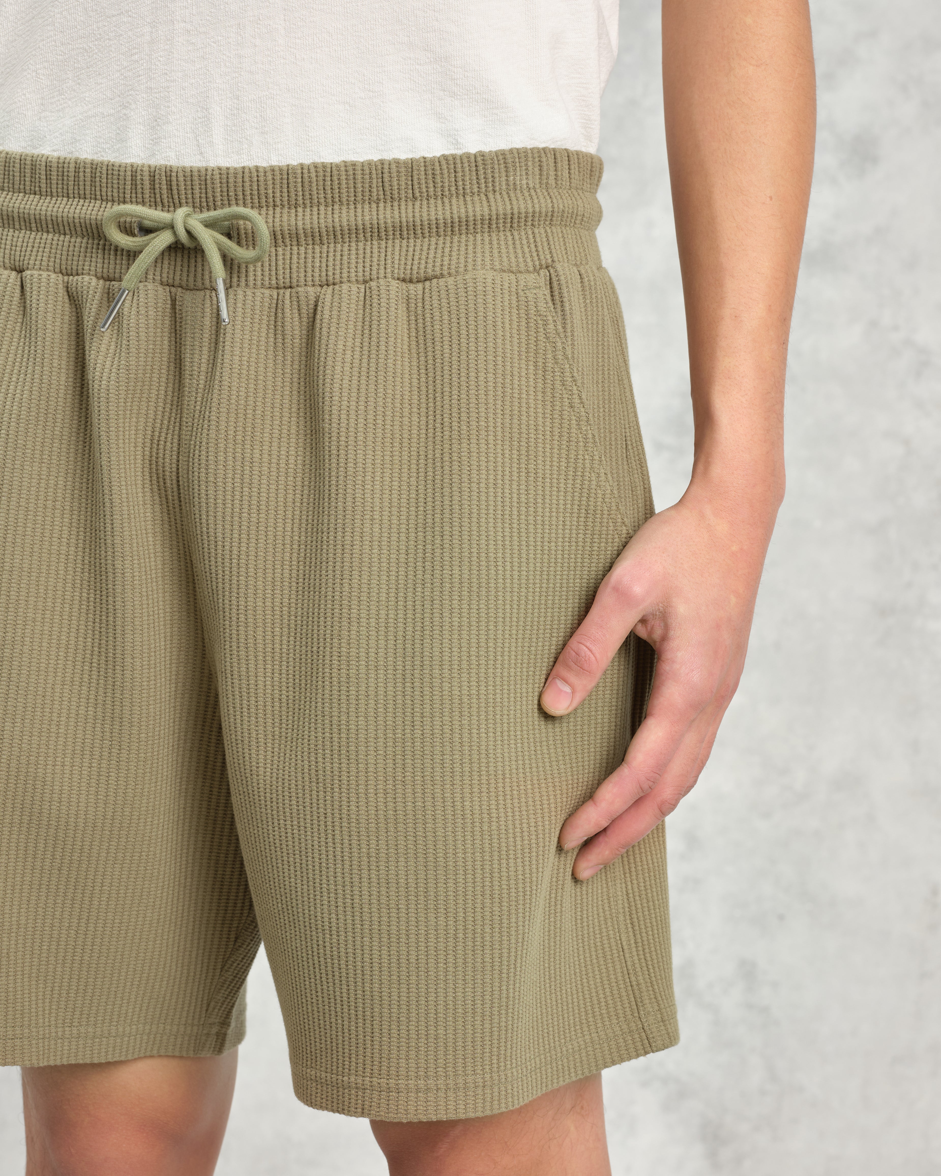 Dudley - Khaki Textured Waffle Shorts