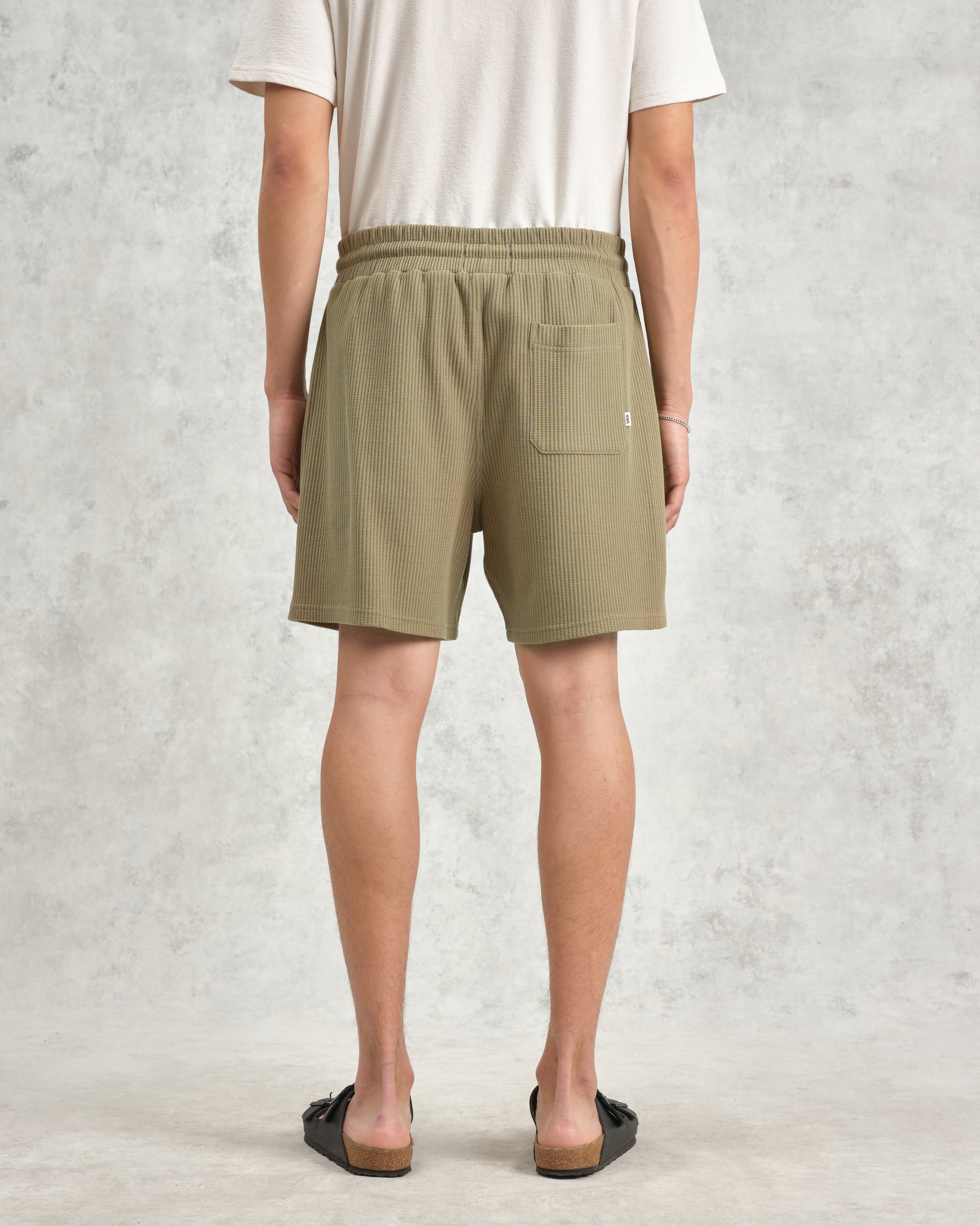 Dudley - Khaki Textured Waffle Shorts