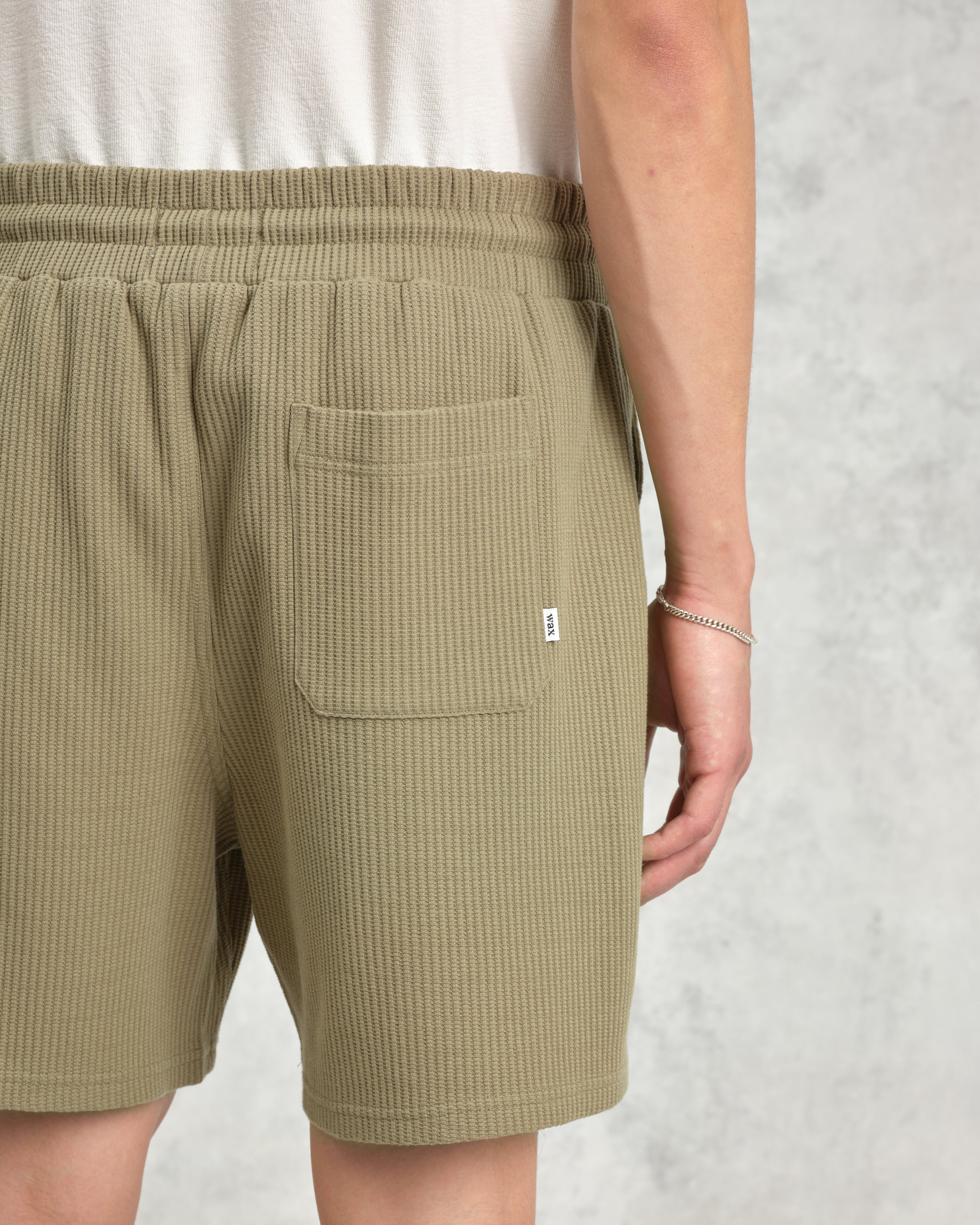 Dudley - Khaki Textured Waffle Shorts