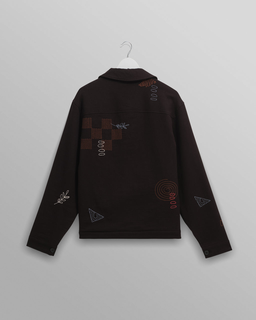 Eldon - Black Doodle Embroidered Cotton Jacket