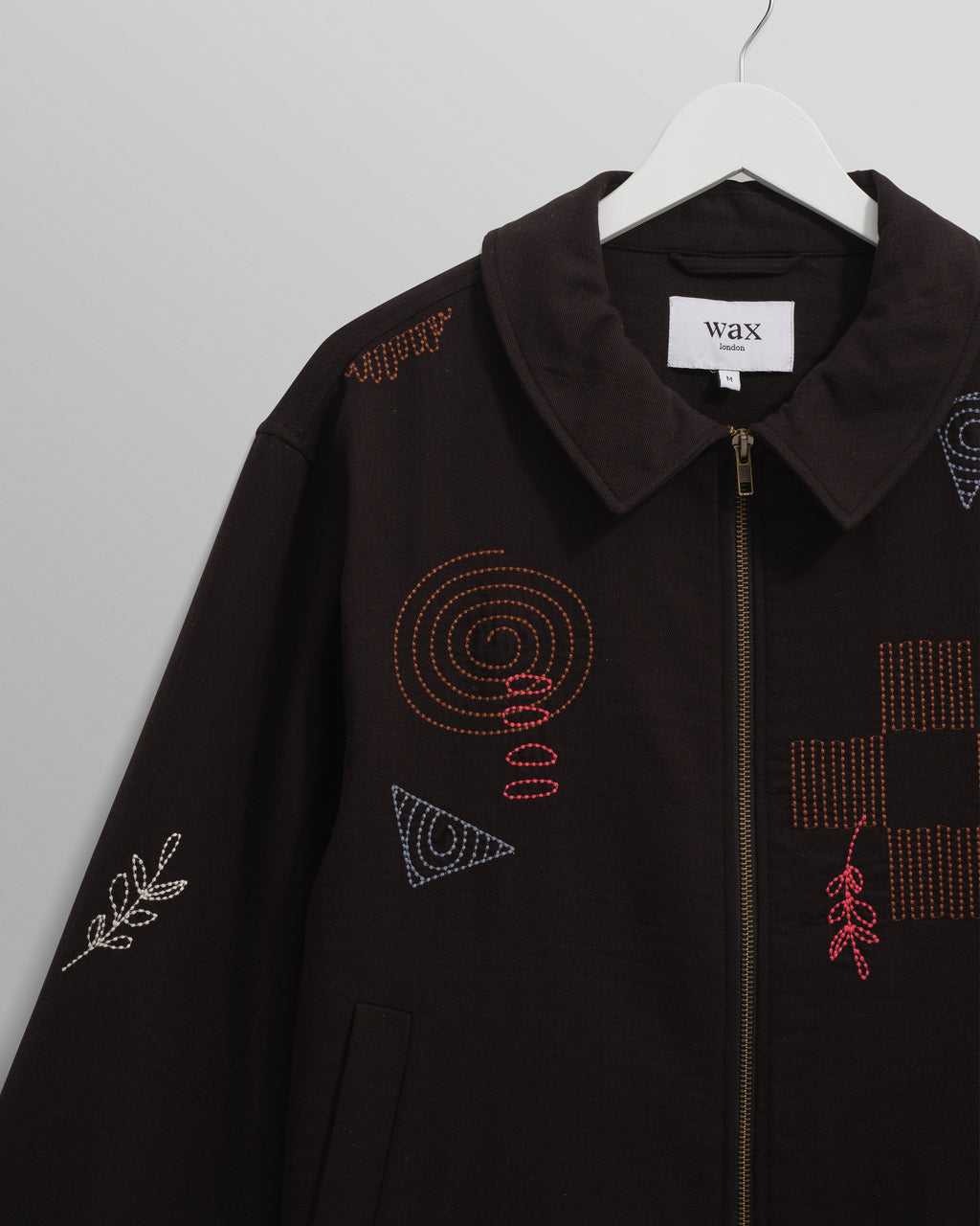 Eldon - Black Doodle Embroidered Cotton Jacket