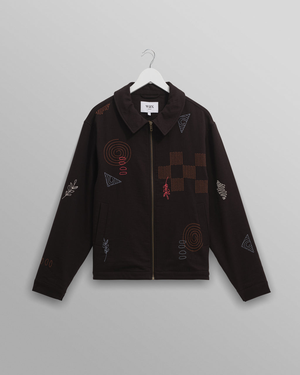 Eldon - Black Doodle Embroidered Cotton Jacket