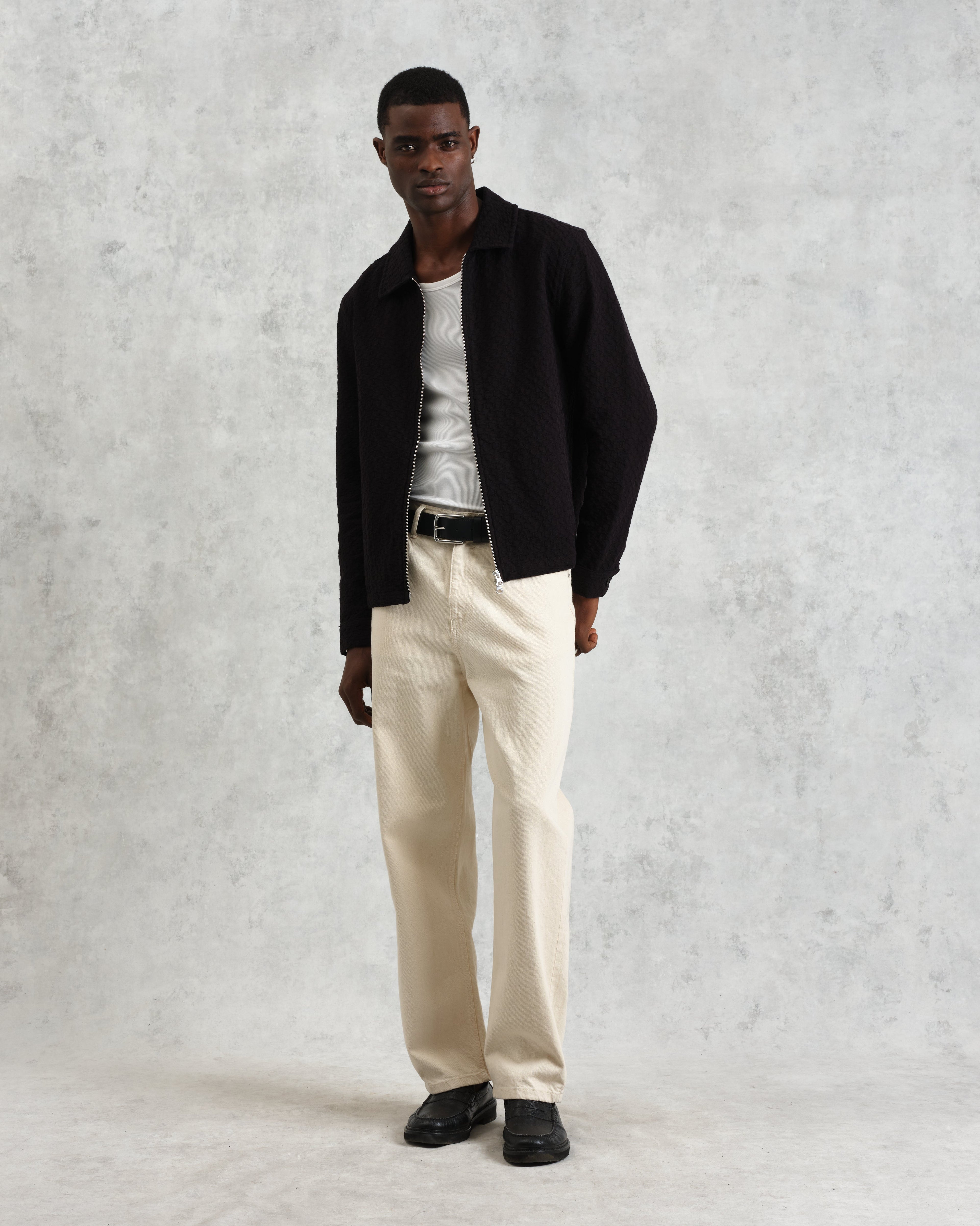 Eldon - Black Floral Diamond Cotton Jacket