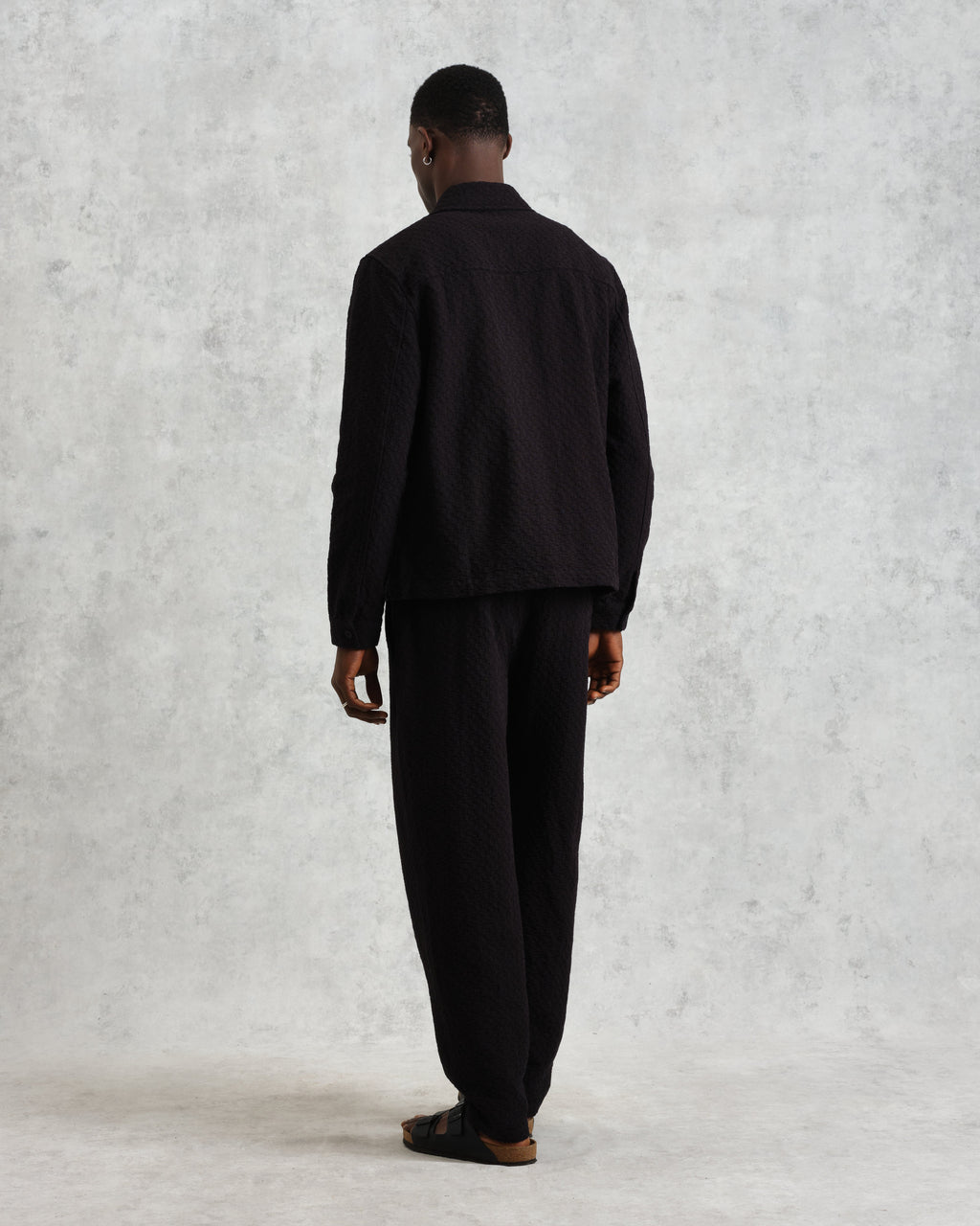 Eldon - Black Floral Diamond Cotton Jacket