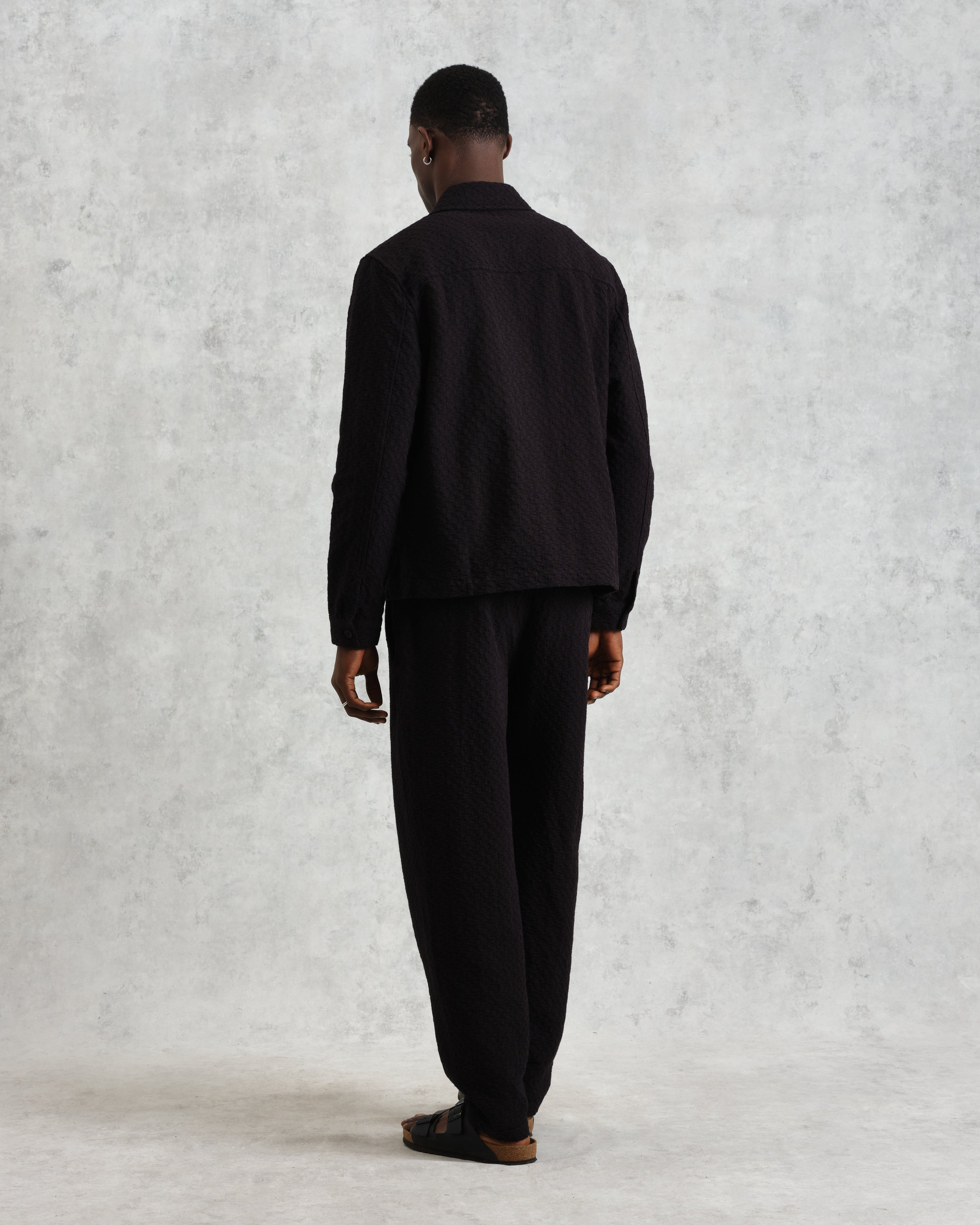 Eldon - Black Floral Diamond Cotton Jacket